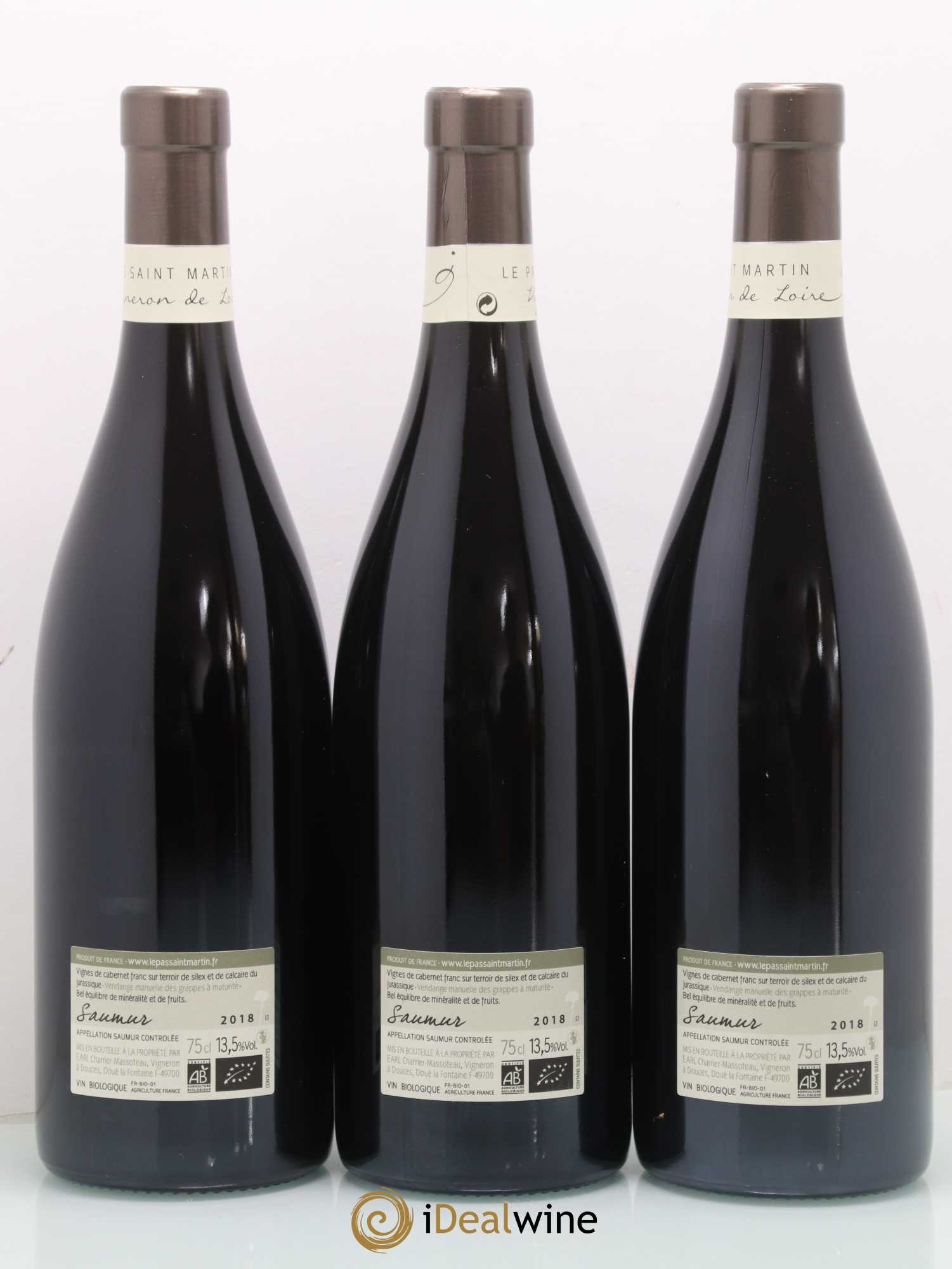 Saumur Pierre Frite Domaine Le Pas Saint Martin (sans prix de réserve) 2018 - Posten von 3 Flaschen - 1