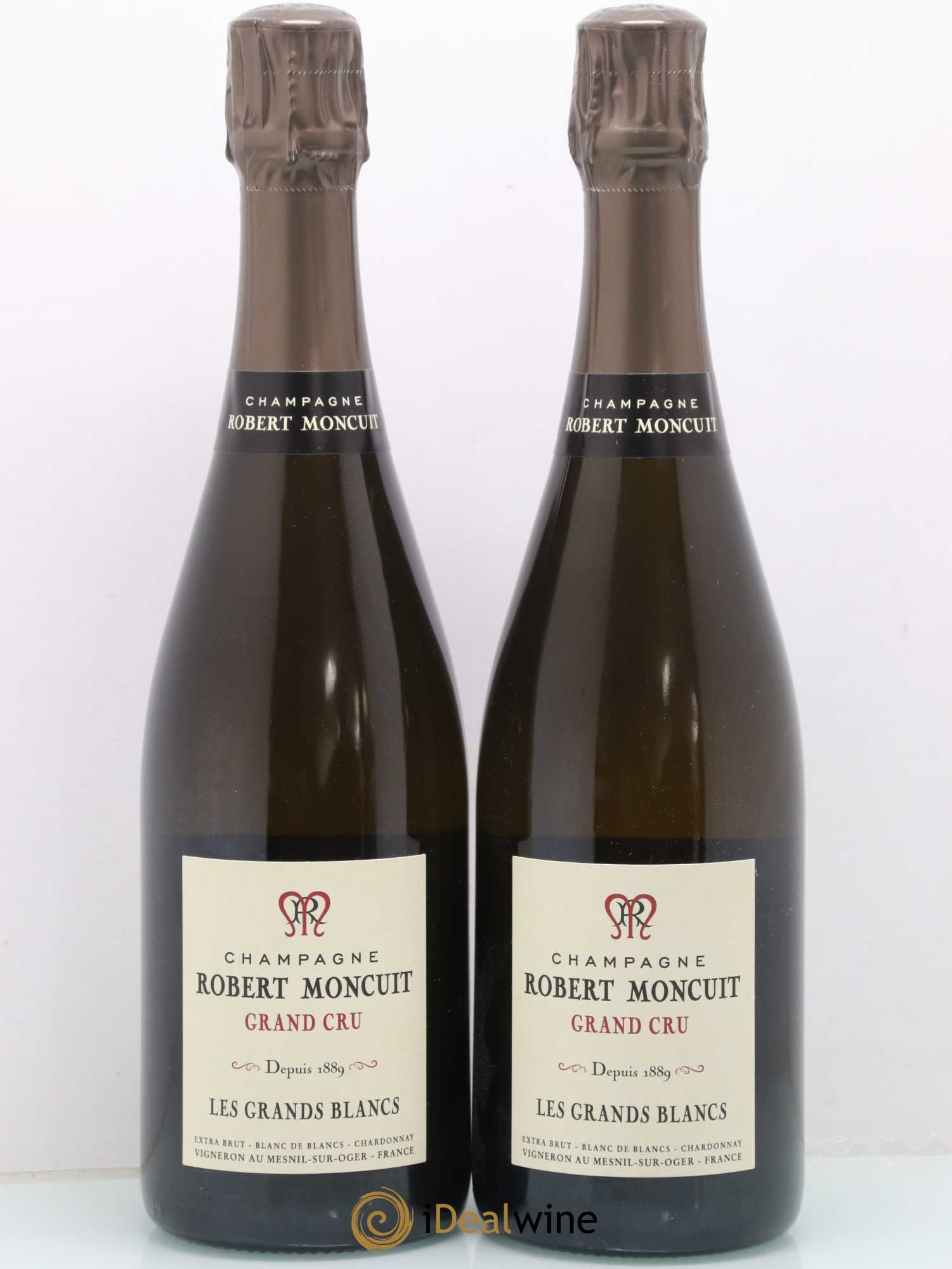 Les Grands Blancs Grand Cru Extra-Brut Robert Moncuit - Lot de 2 bouteilles - 0
