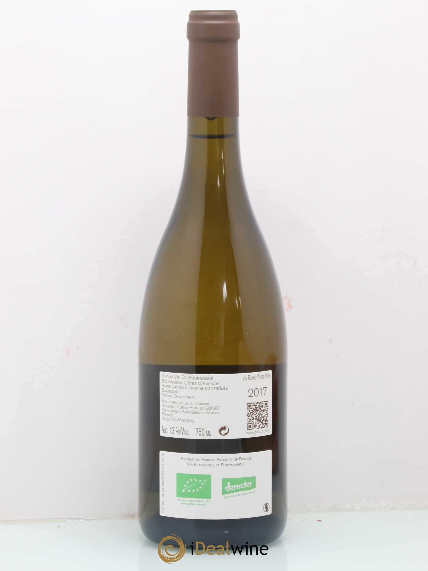 Bourgogne Côte D'Auxerre Biaumont Goisot (sans prix de réserve) 2017 - Posten von 1 Flasche - 1