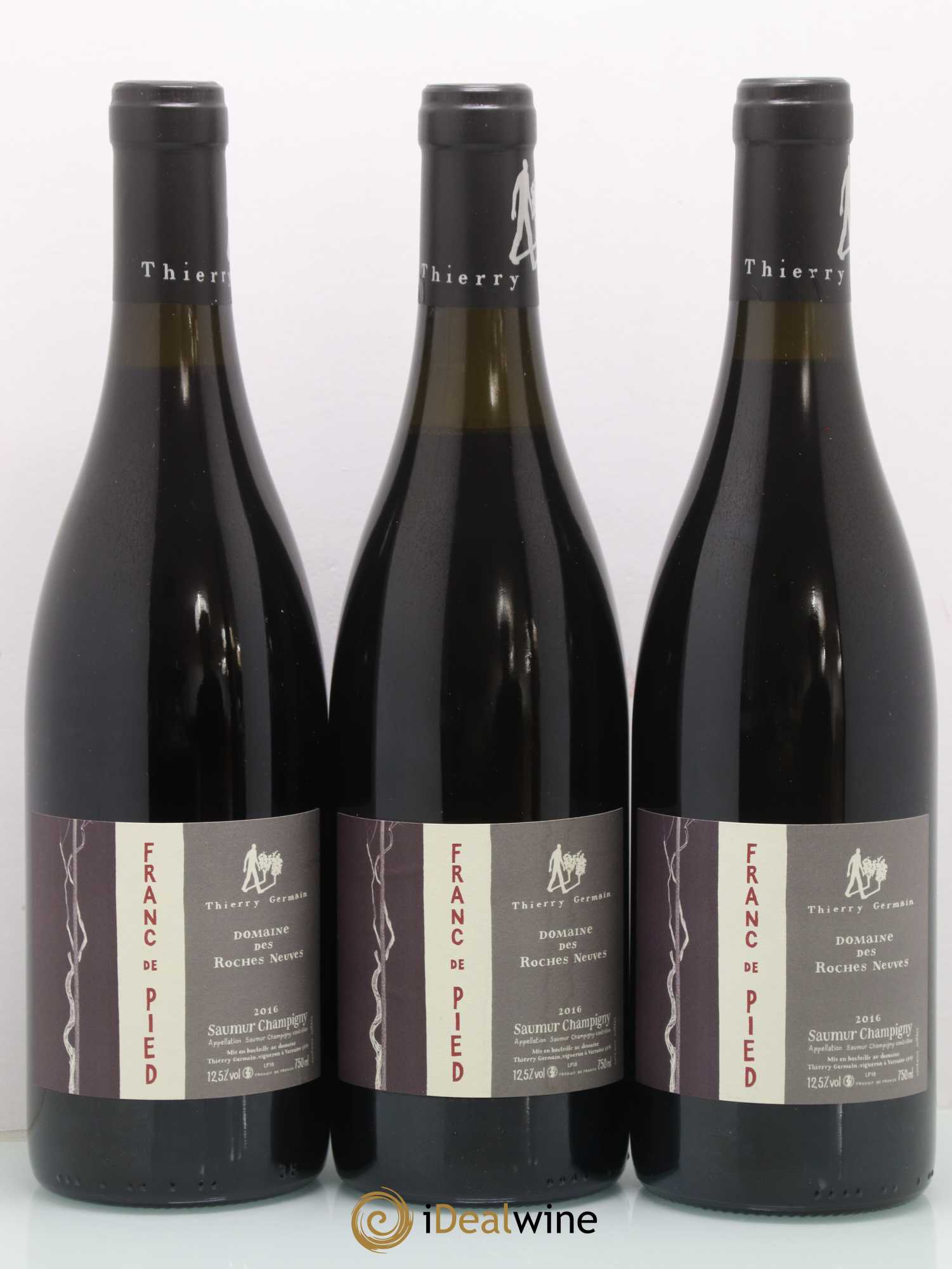 Saumur-Champigny Franc de pied Domaine des Roches Neuves - Thierry Germain (sans prix de réserve) 2016 - Lot de 3 bouteilles - 0