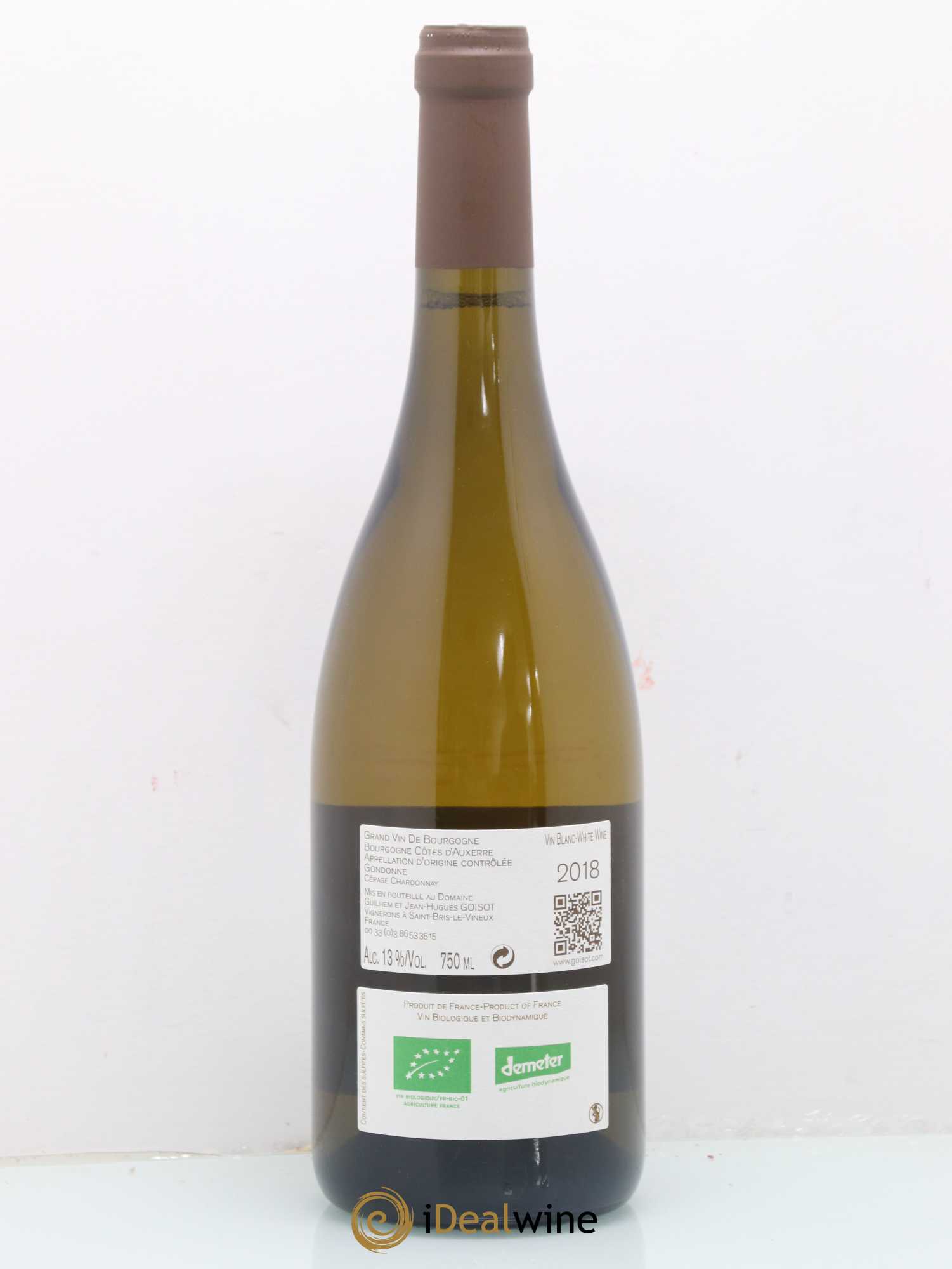 Bourgogne Côtes d'Auxerre Gondonne Goisot  (sans prix de réserve) 2018 - Lot de 1 bouteille - 1