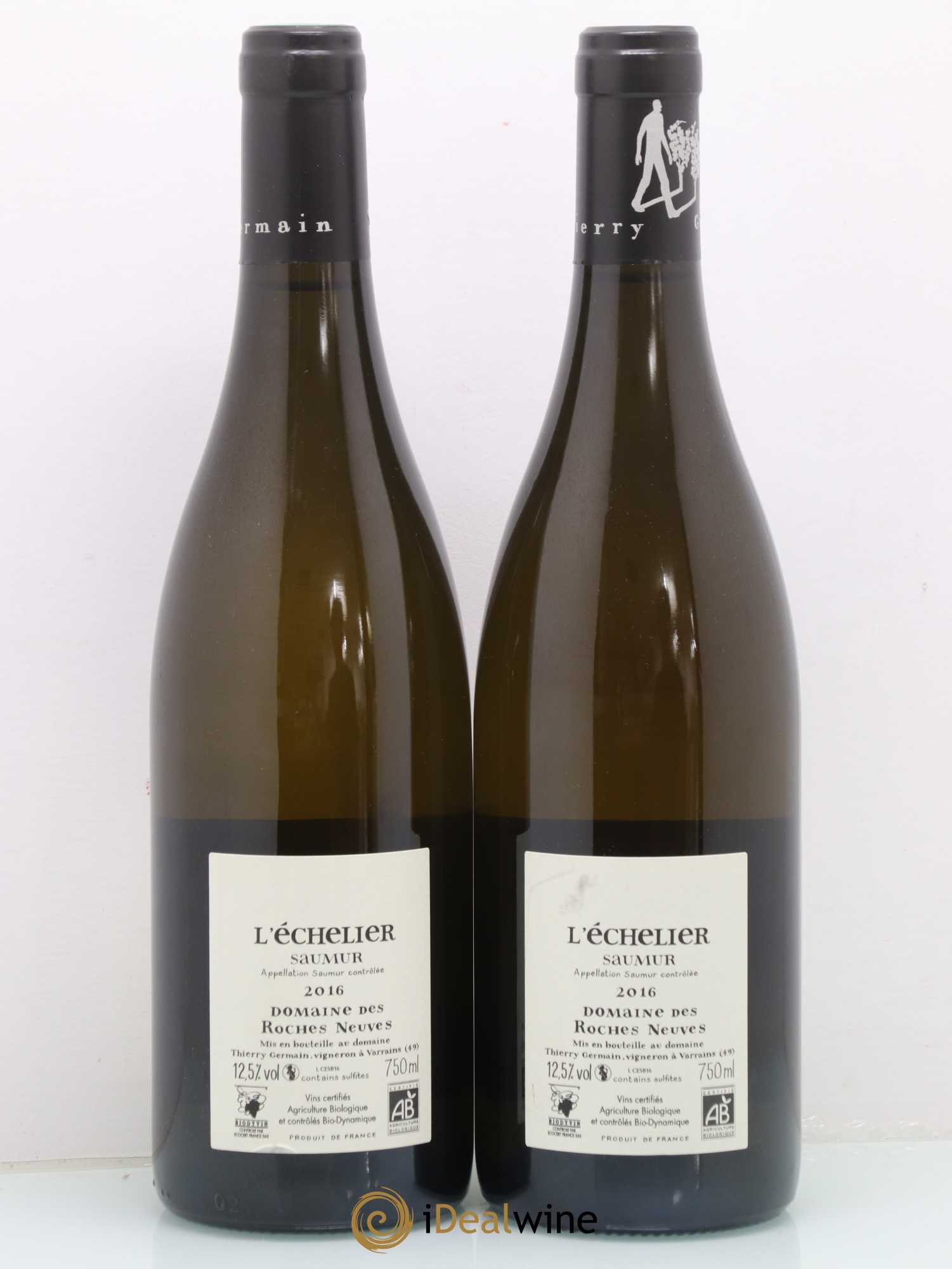 Saumur l'Echelier Domaine des Roches Neuves - Thierry Germain  (sans prix de réserve) 2016 - Lot de 2 bouteilles - 1
