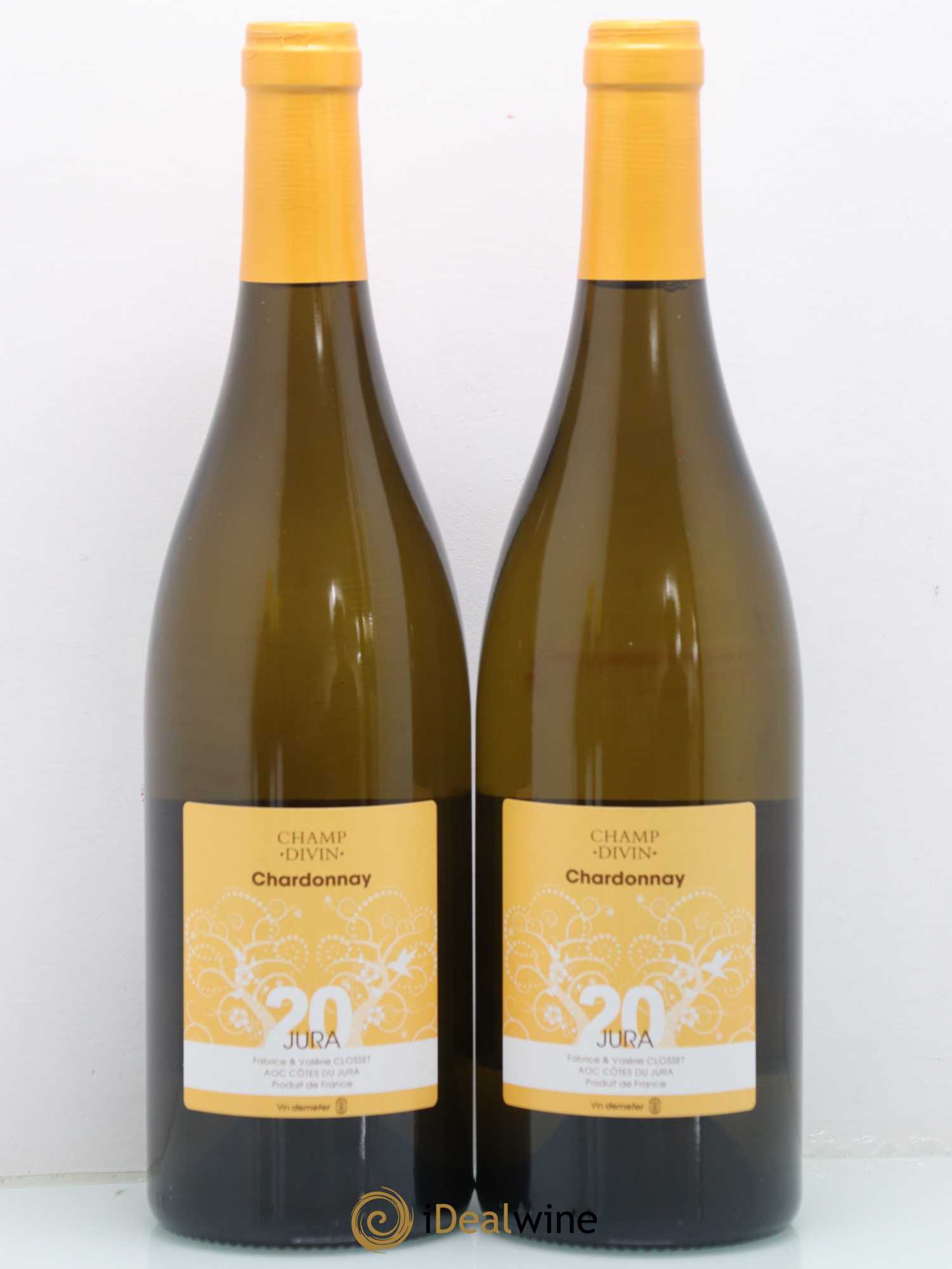 Côtes du Jura Chardonnay Champ Divin 2020 - Lot de 2 bouteilles - 0