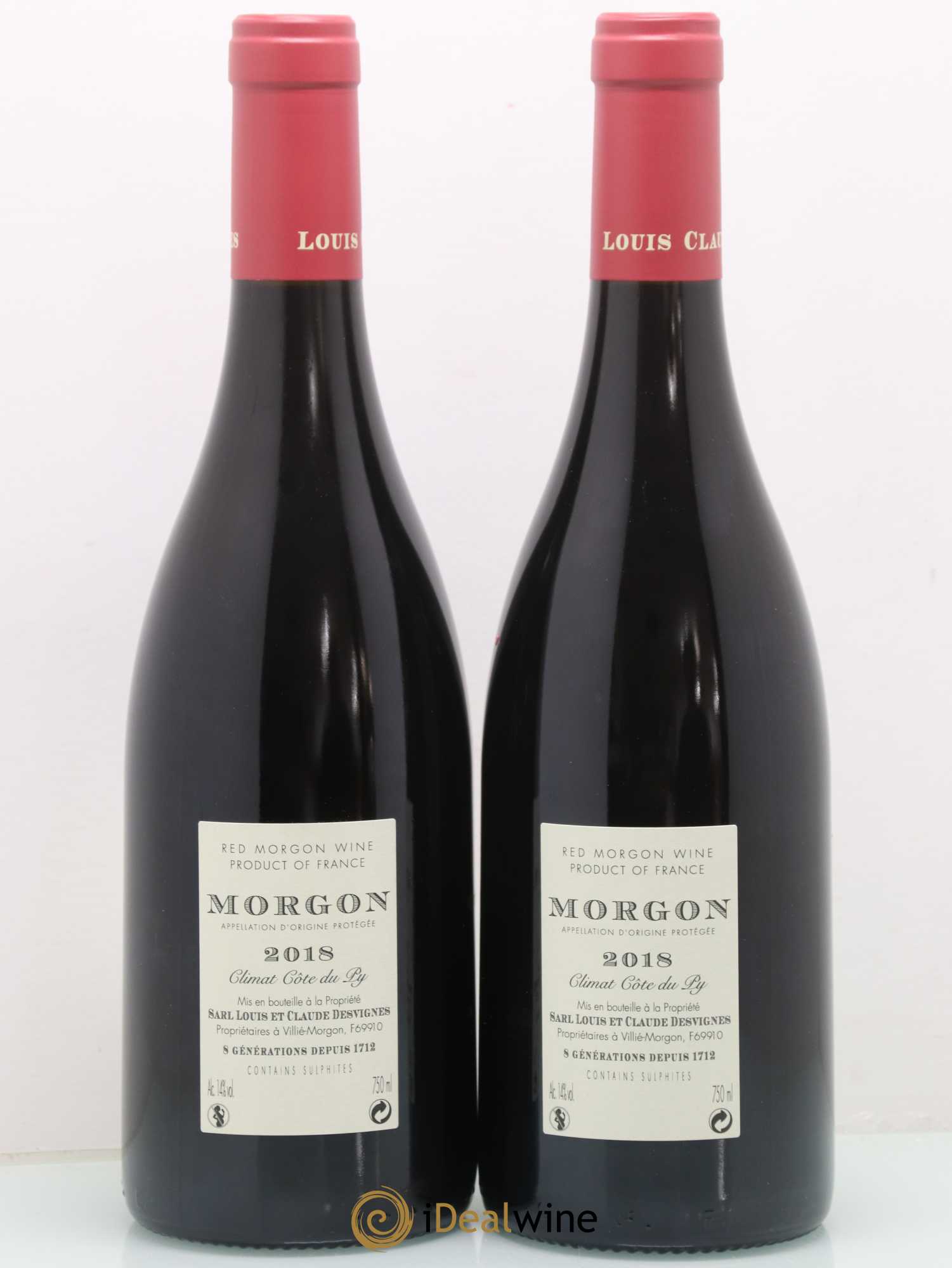 Morgon Côte du Py Louis-Claude Desvignes 2018 - Lot de 2 bouteilles - 1