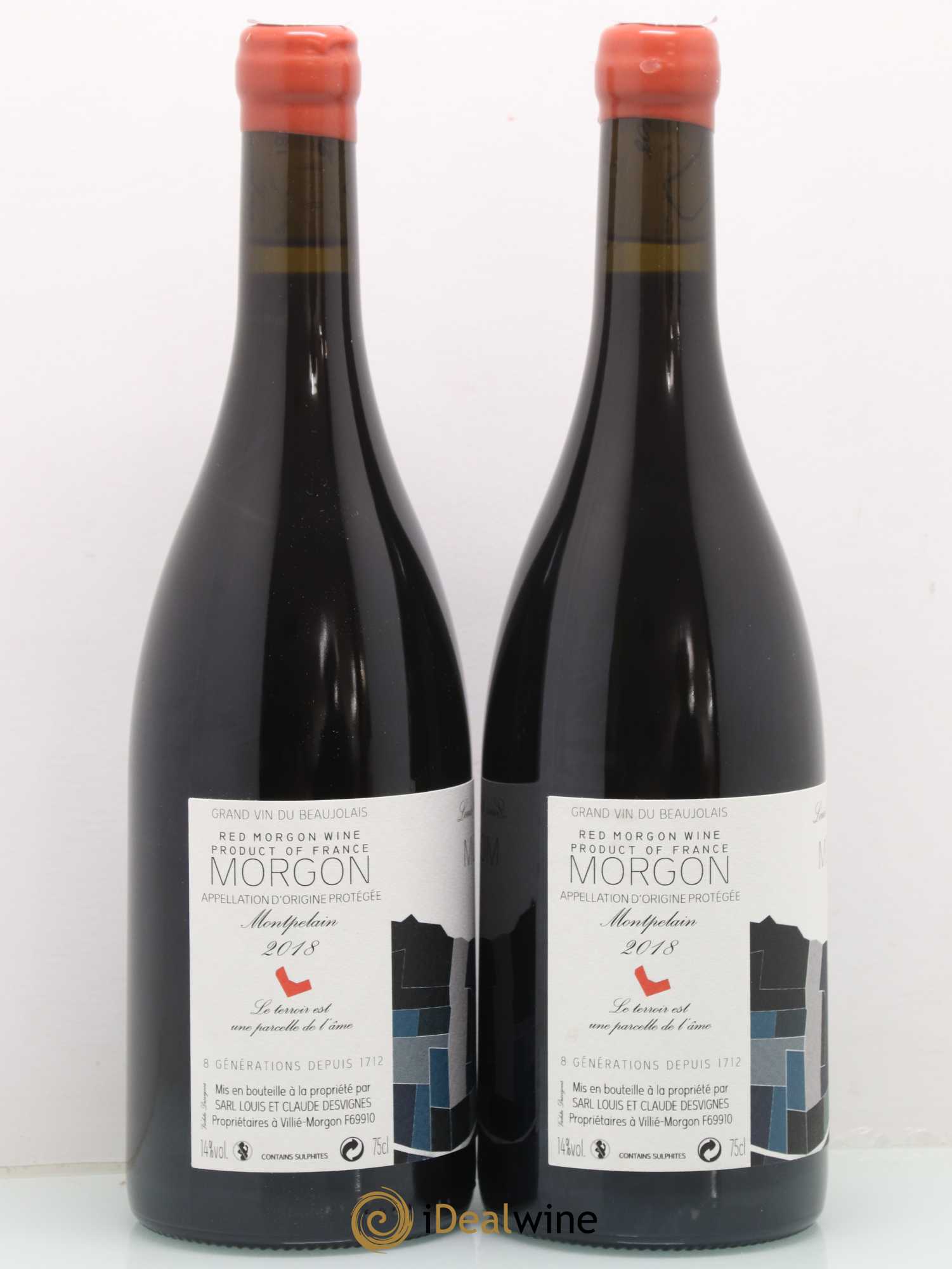 Morgon Montpelain Louis-Claude Desvignes 2018 - Lot de 2 bouteilles - 1