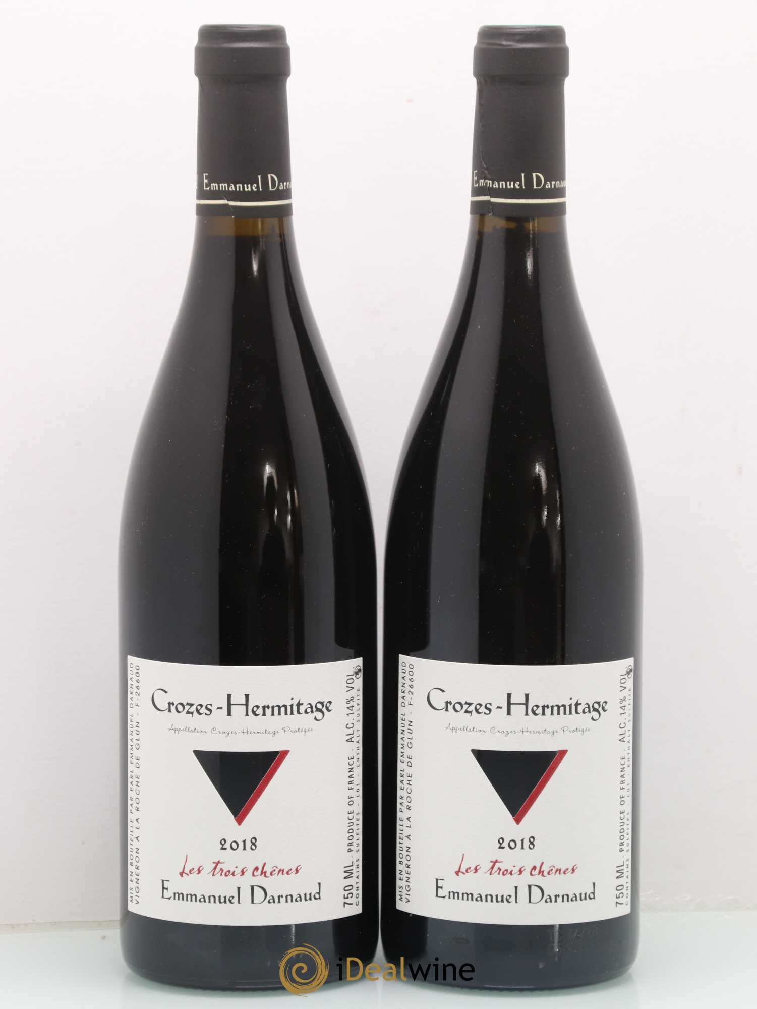 Crozes-Hermitage Les Trois Chênes Emmanuel Darnaud 2018 - Posten von 2 Flaschen - 0
