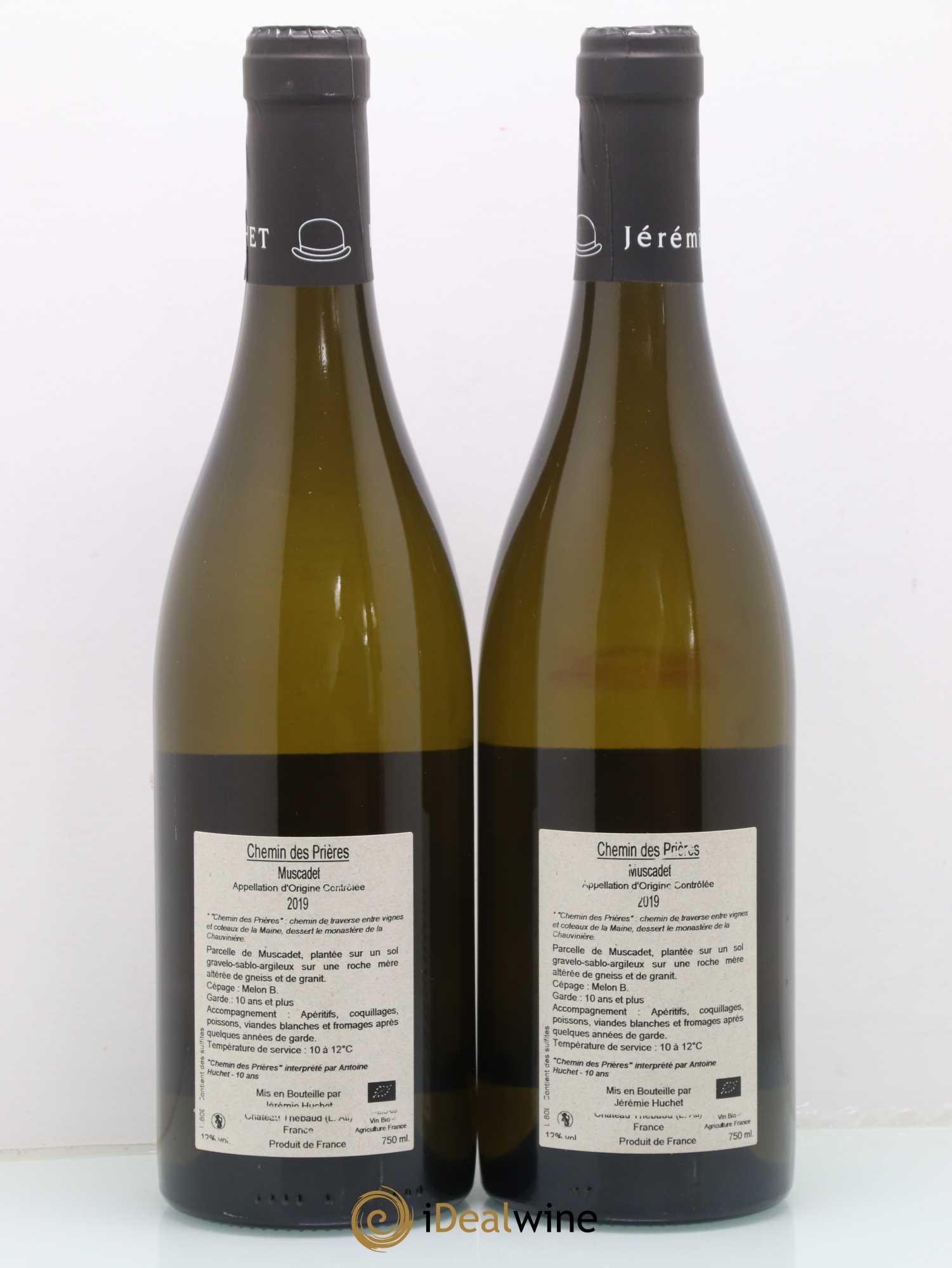 Muscadet Chemin des Prières Domaine de la Chauvinière (sans prix de réserve) 2019 - Lot de 2 bouteilles - 1