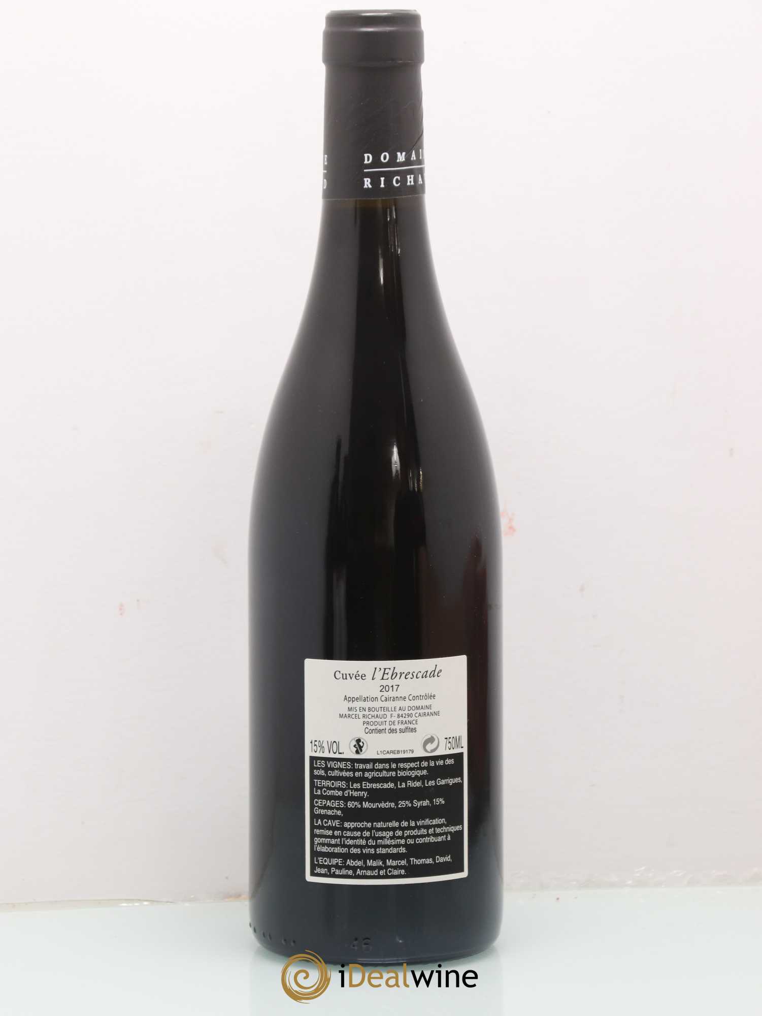Cairanne Ebrescade Marcel Richaud 2017 - Lot de 1 bouteille - 1