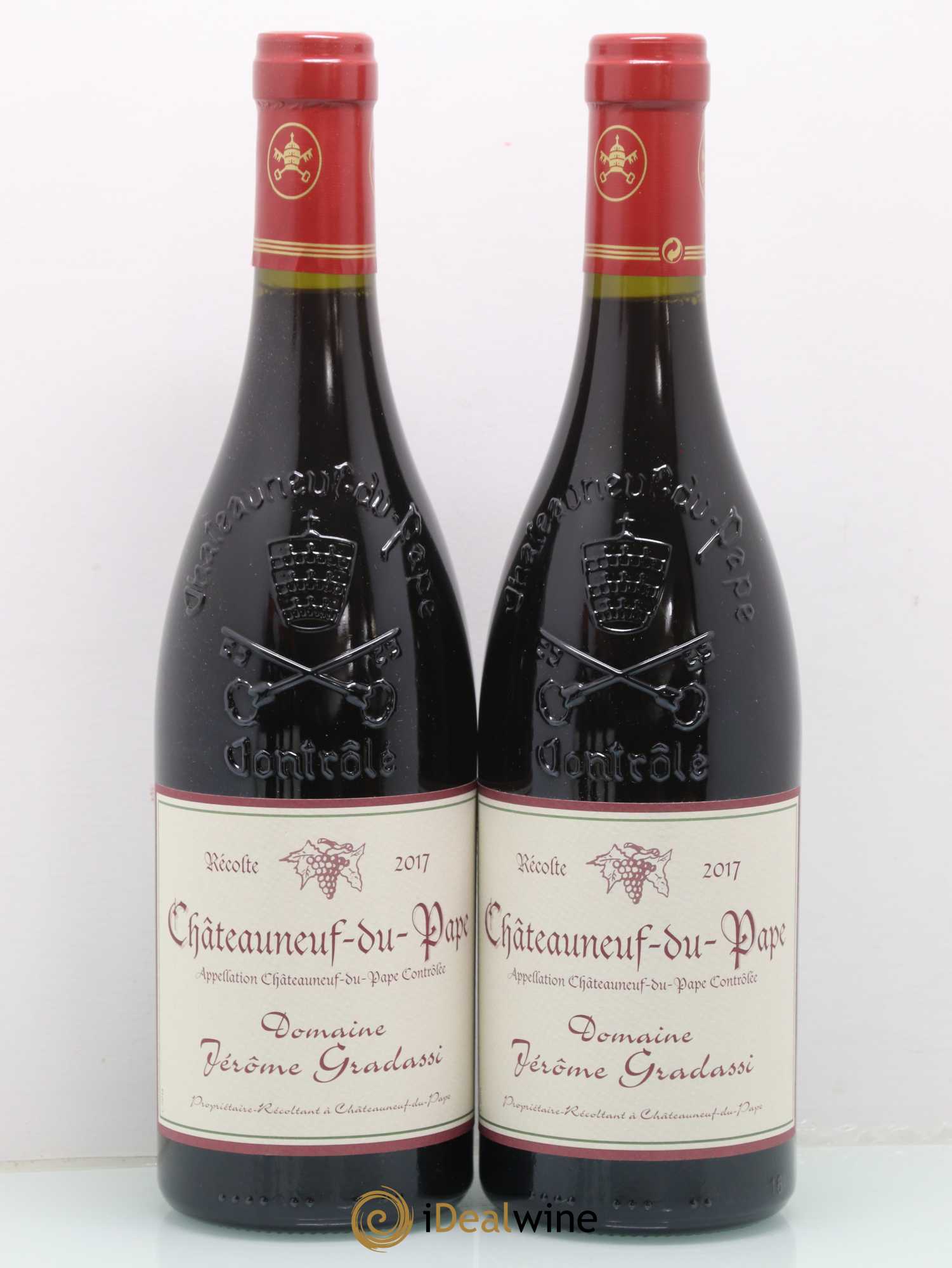 Châteauneuf-du-Pape Jerôme Gradassi 2017 - Posten von 2 Flaschen - 0