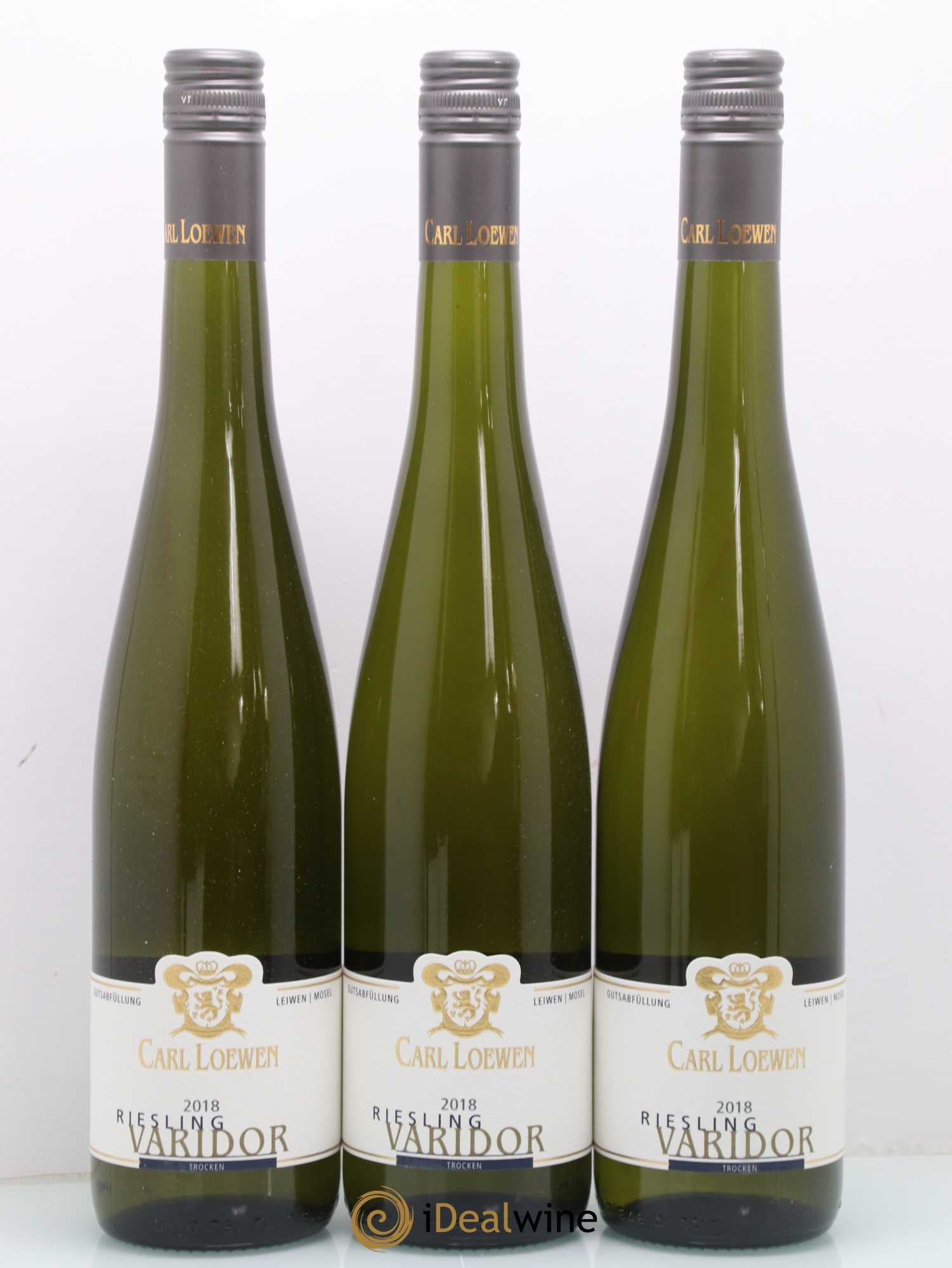 Allemagne Mosel-Saar Riesling Trocken Varidor Carl Loewen (sans prix de réserve) 2018 - Posten von 3 Flaschen - 0