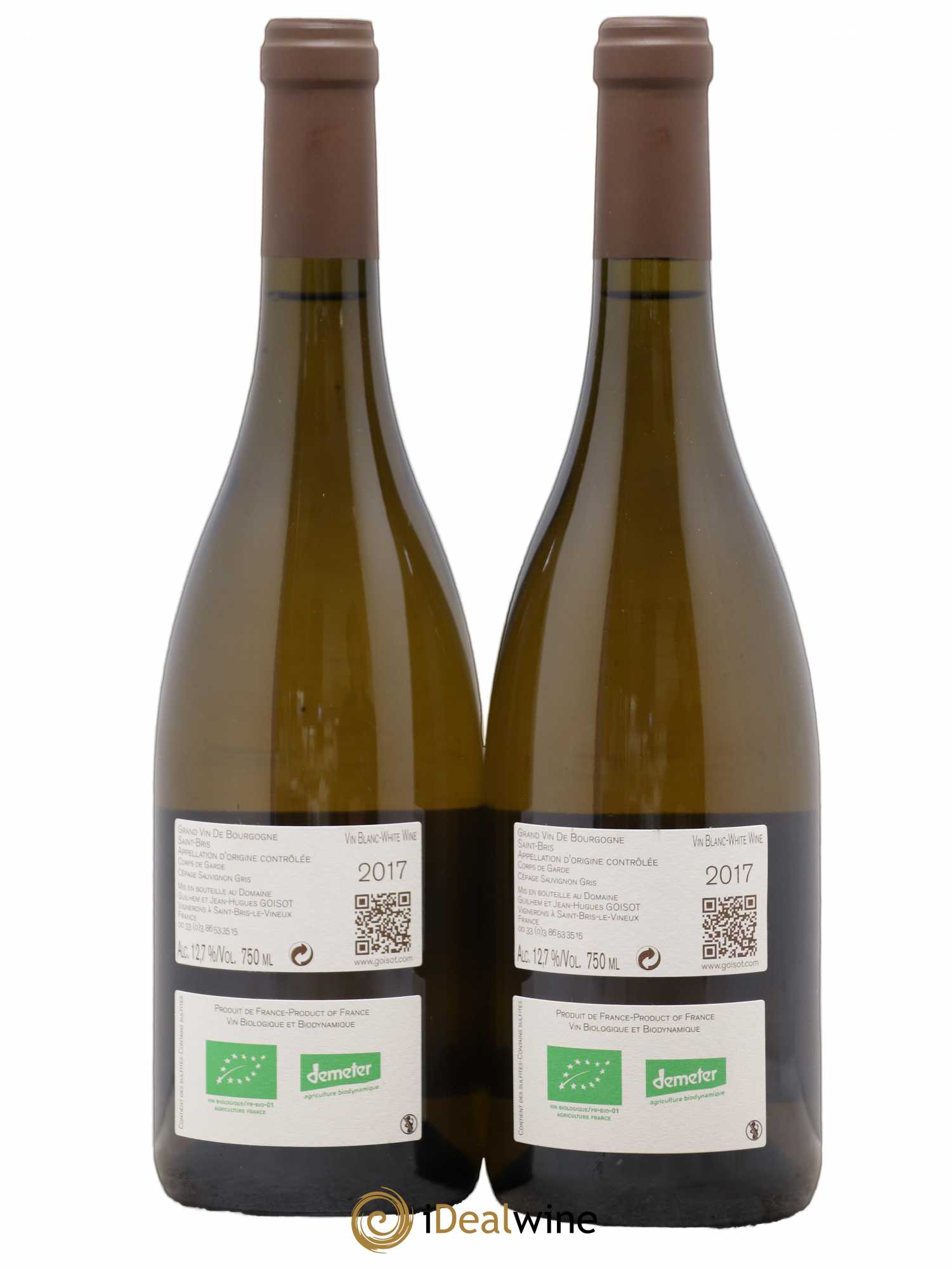 Saint-Bris Corps de Garde Goisot 2017 - Lot de 2 bouteilles - 1