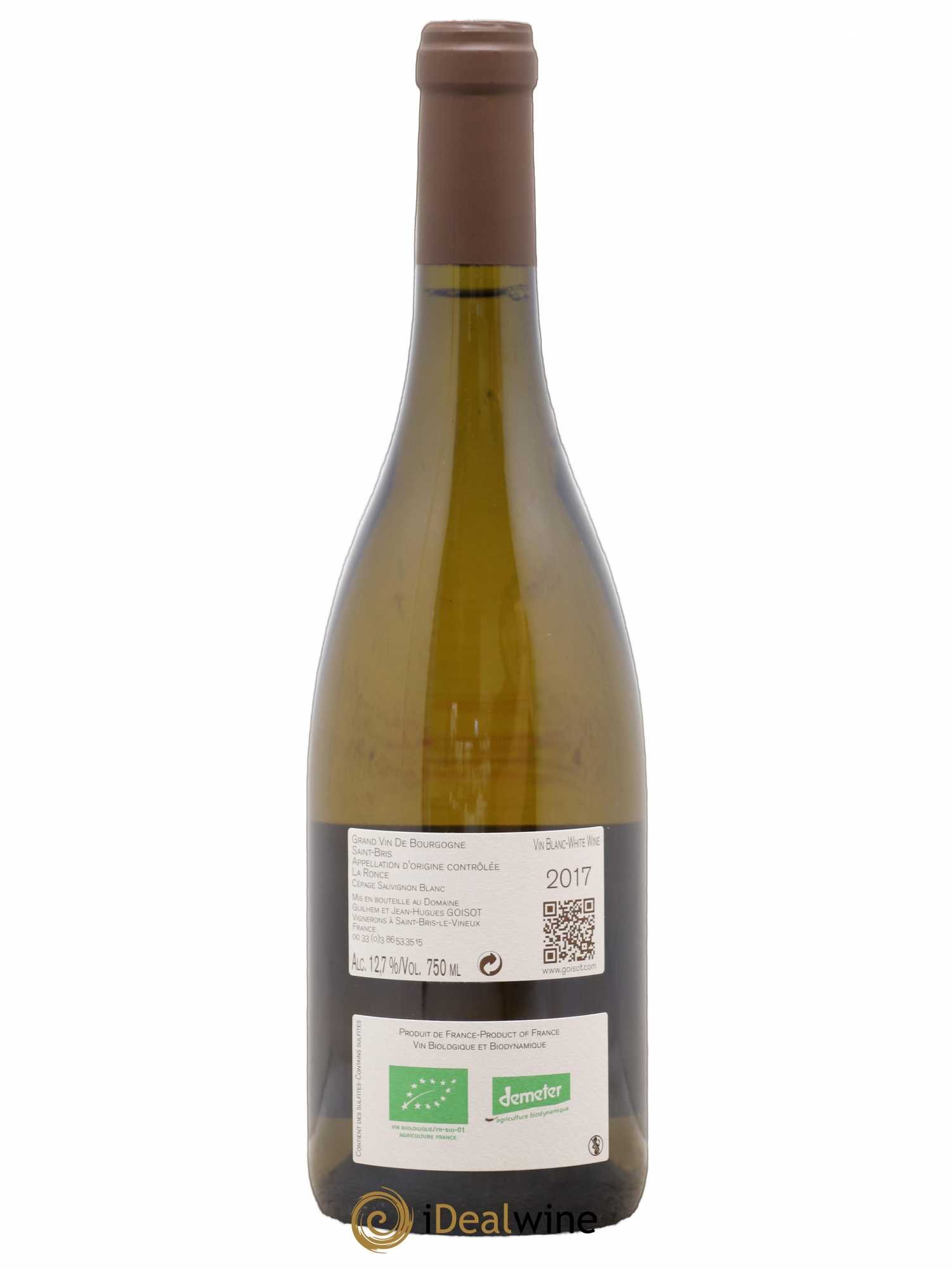 Saint-Bris La Ronce Goisot 2017 - Lot de 1 bouteille - 1