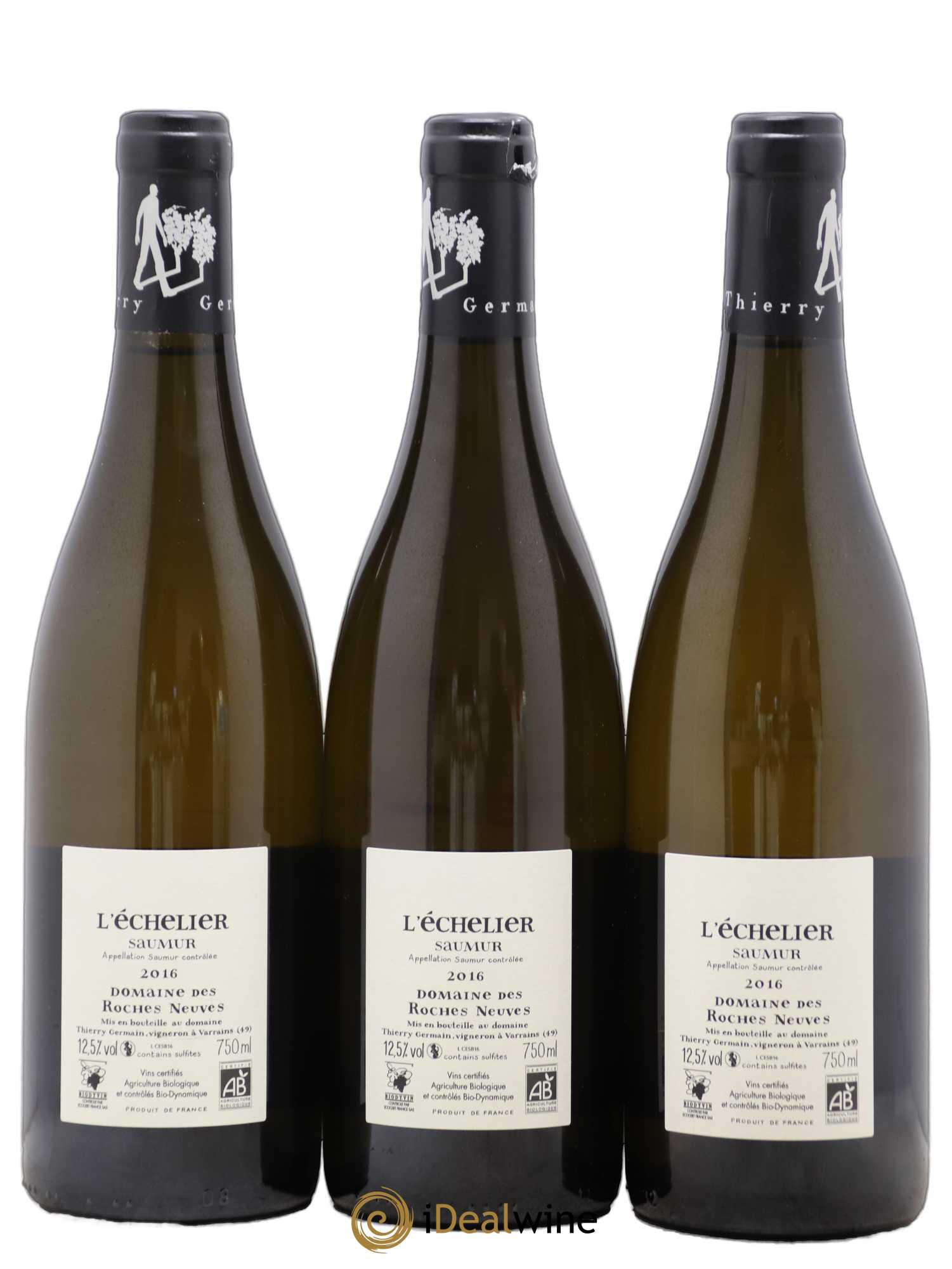 Saumur l'Echelier Domaine des Roches Neuves - Thierry Germain 2016 - Lot de 3 bouteilles - 1