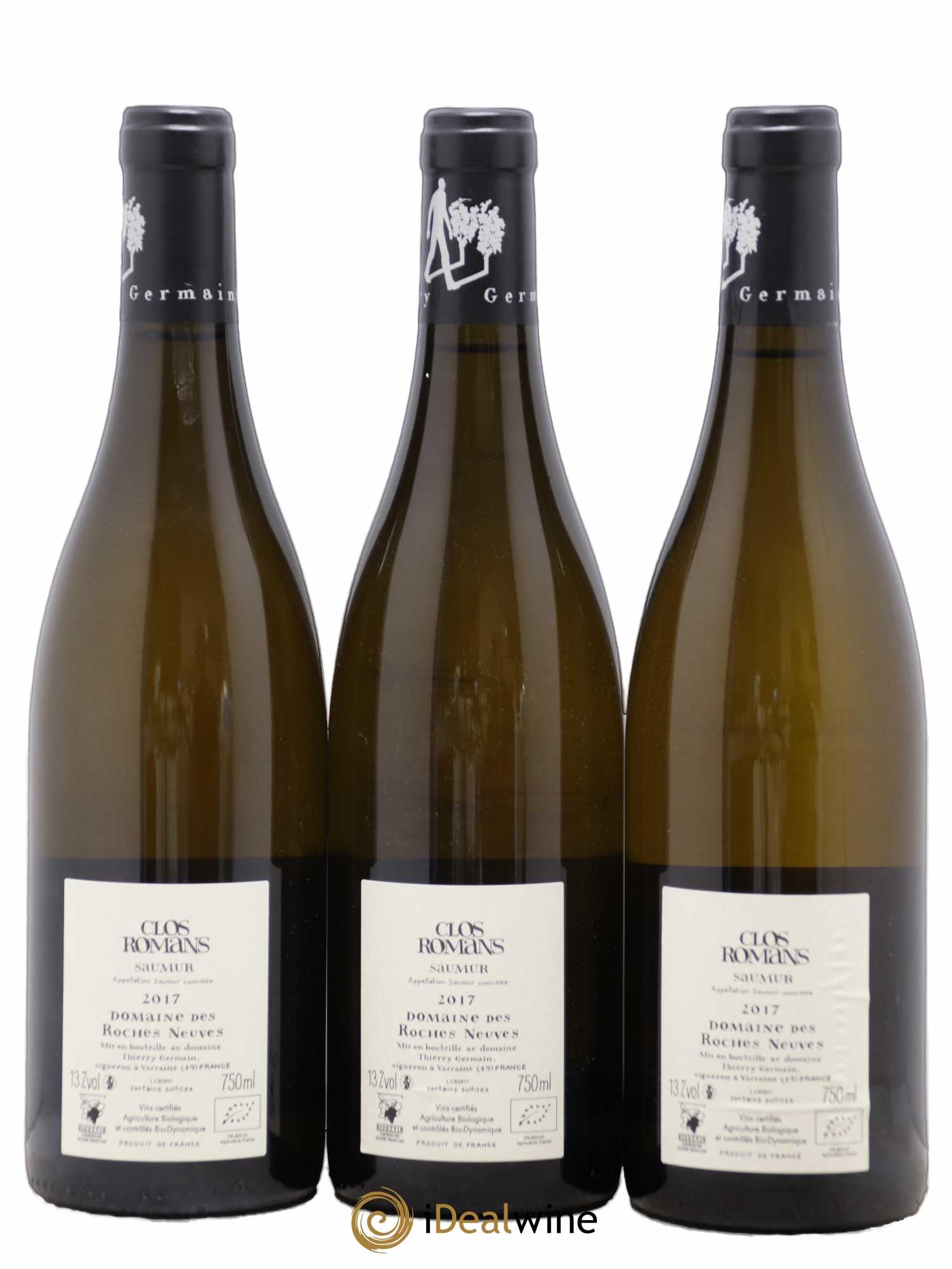 Saumur Clos Romans Domaine des Roches Neuves - Thierry Germain 2017 - Posten von 3 Flaschen - 1