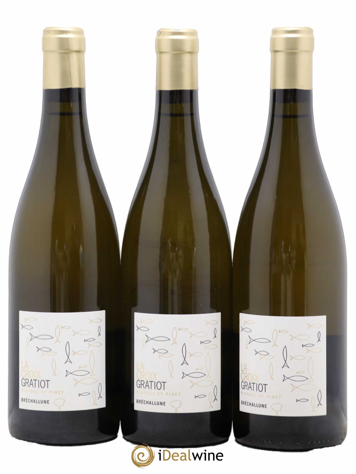 Languedoc Picpoul de Pinet Bréchallune Domaine de la Croix Gratiot (sans prix de réserve) 2020 - Posten von 3 Flaschen - 0