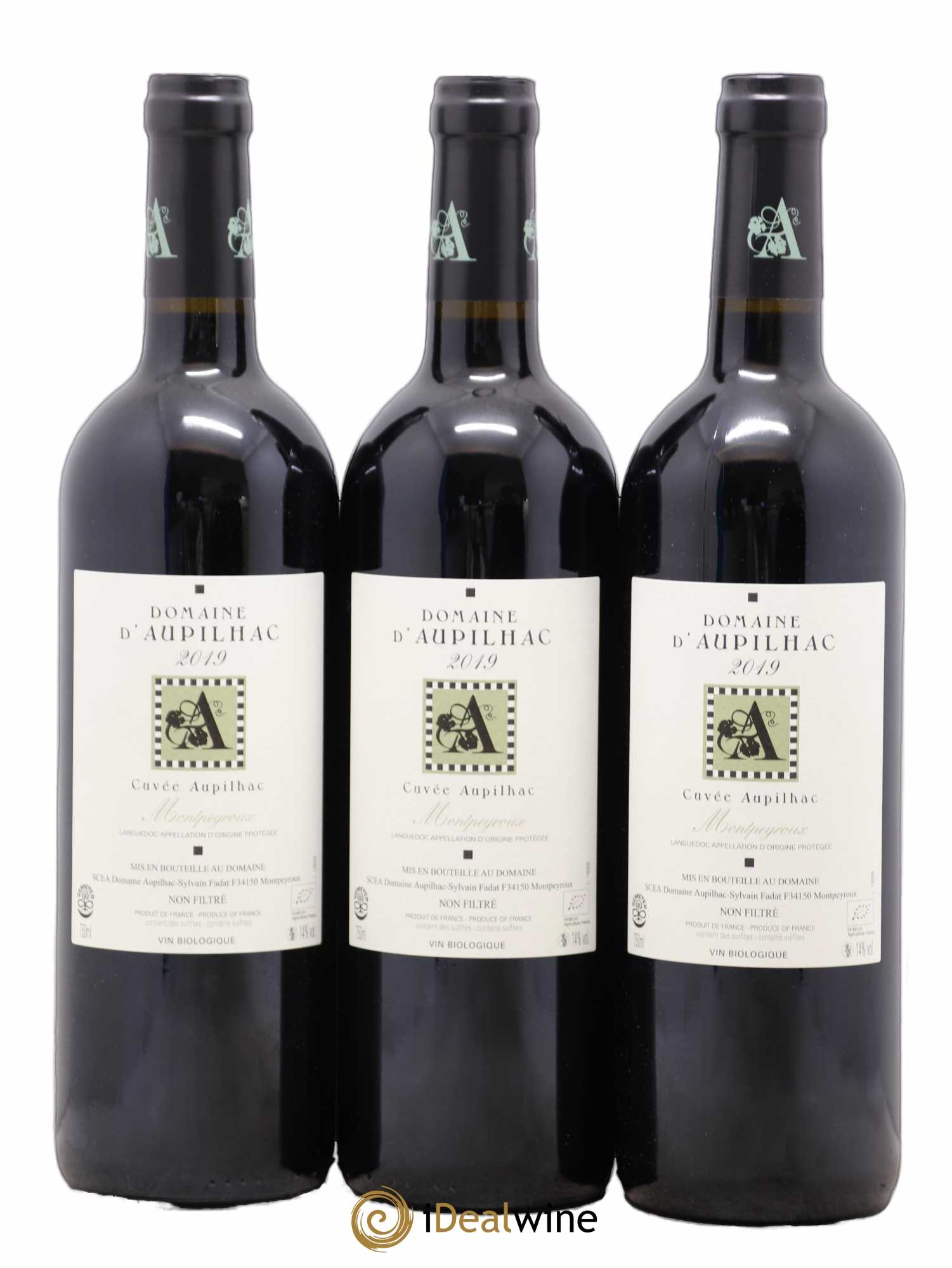 Languedoc Montpeyroux Aupilhac (Domaine d') Cuvée Aupilhac Sylvain Fadat 2019 - Lot de 3 bouteilles - 0