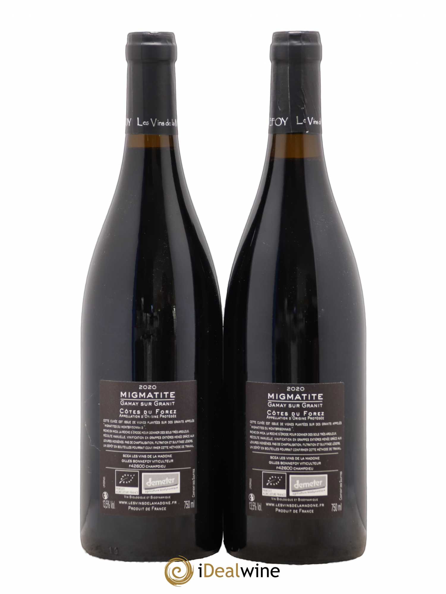 Divers Côtes du Forez Les Vins de la Madone Migmatite 2020 - Posten von 2 Flaschen - 1