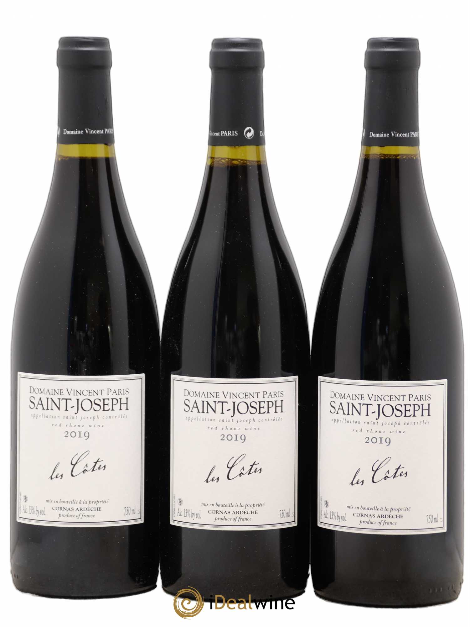 Saint-Joseph Vincent Paris Les Côtes 2019 - Posten von 3 Flaschen - 0