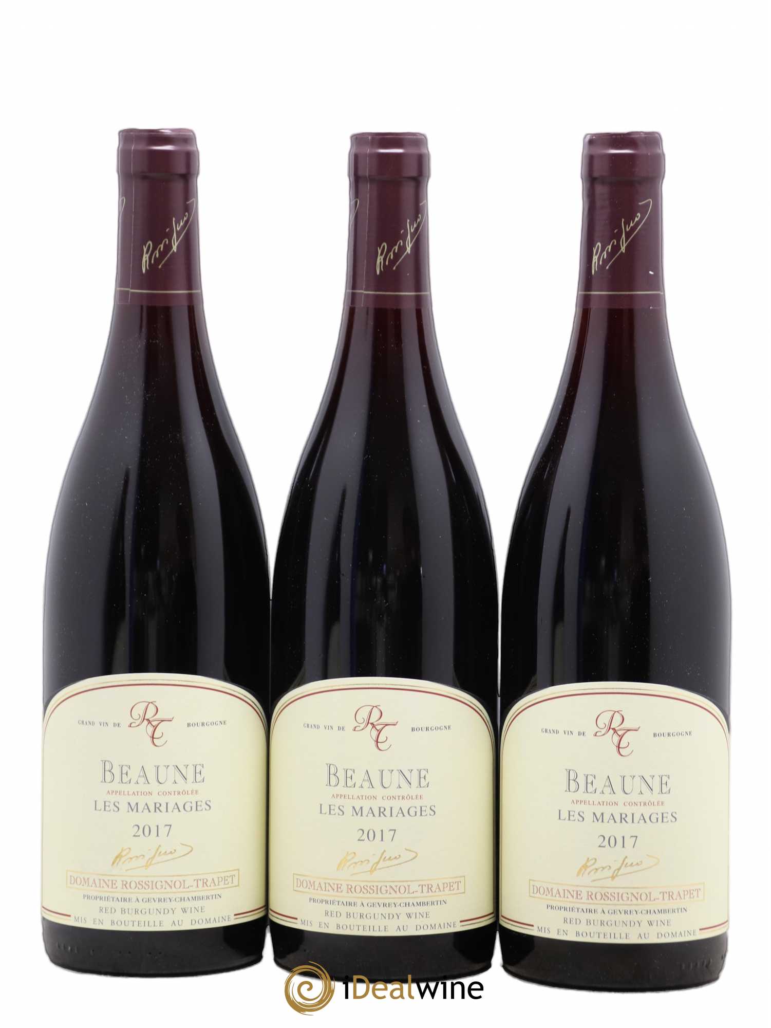 Beaune Les Mariages Rossignol-Trapet (Domaine) 2017 - Lot de 3 bouteilles - 0