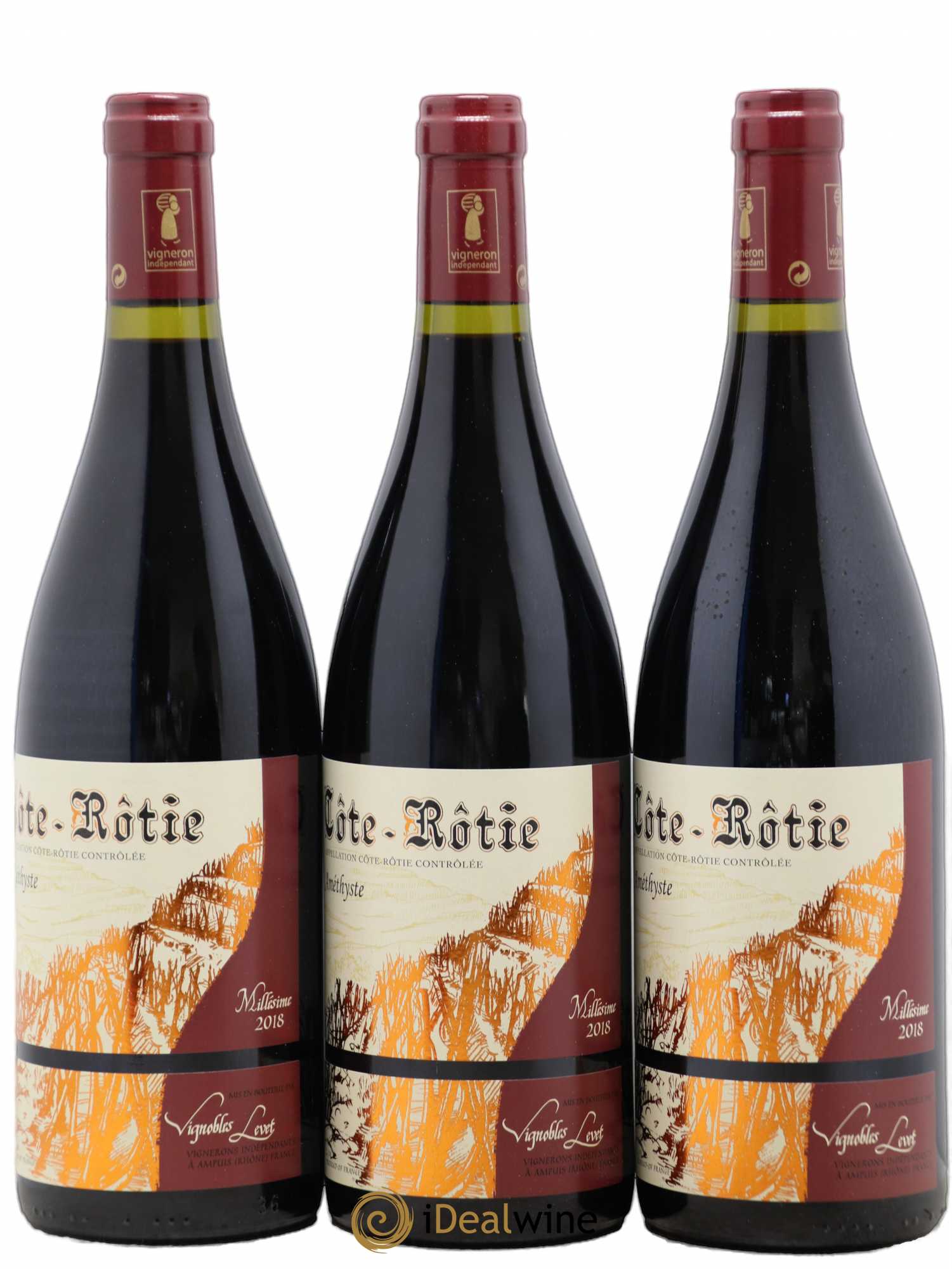 Côte-Rôtie Améthyste Vignobles Levet 2018 - Lot de 3 bouteilles - 0