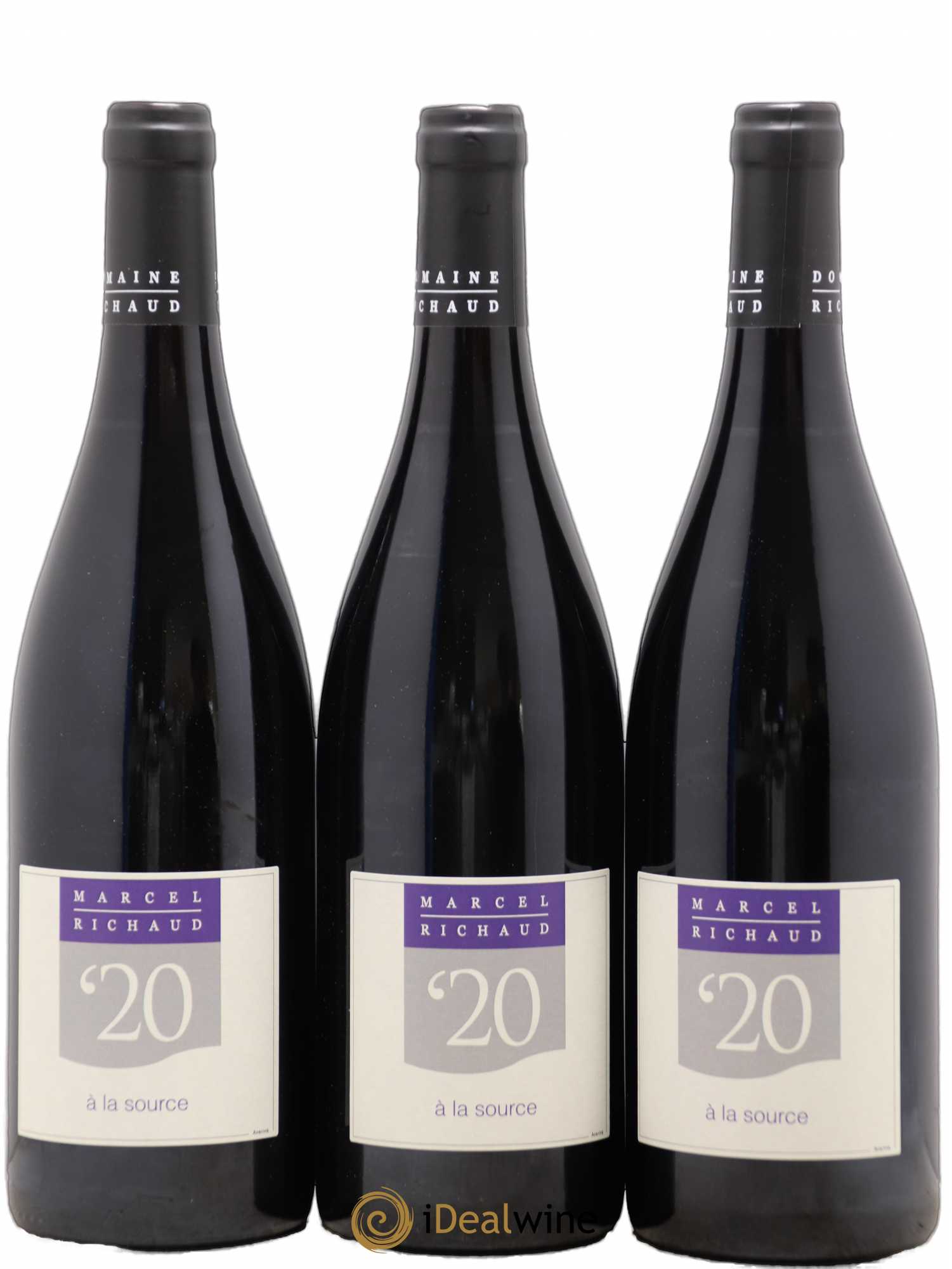 Vin de France A la source Marcel Richaud (sans prix de réserve) 2020 - Lot de 3 bouteilles - 0