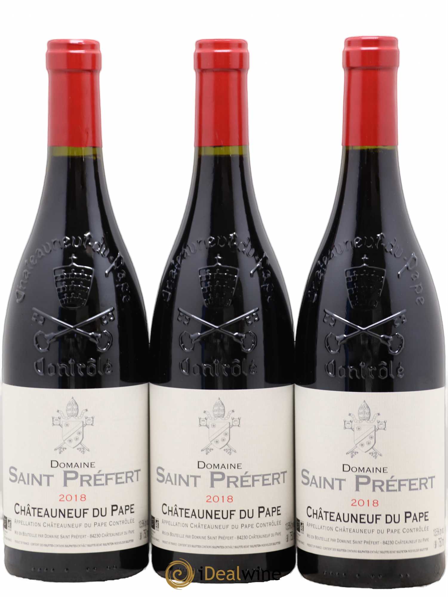 Châteauneuf-du-Pape Domaine Saint-Préfert 2018 - Lot de 3 bouteilles - 0