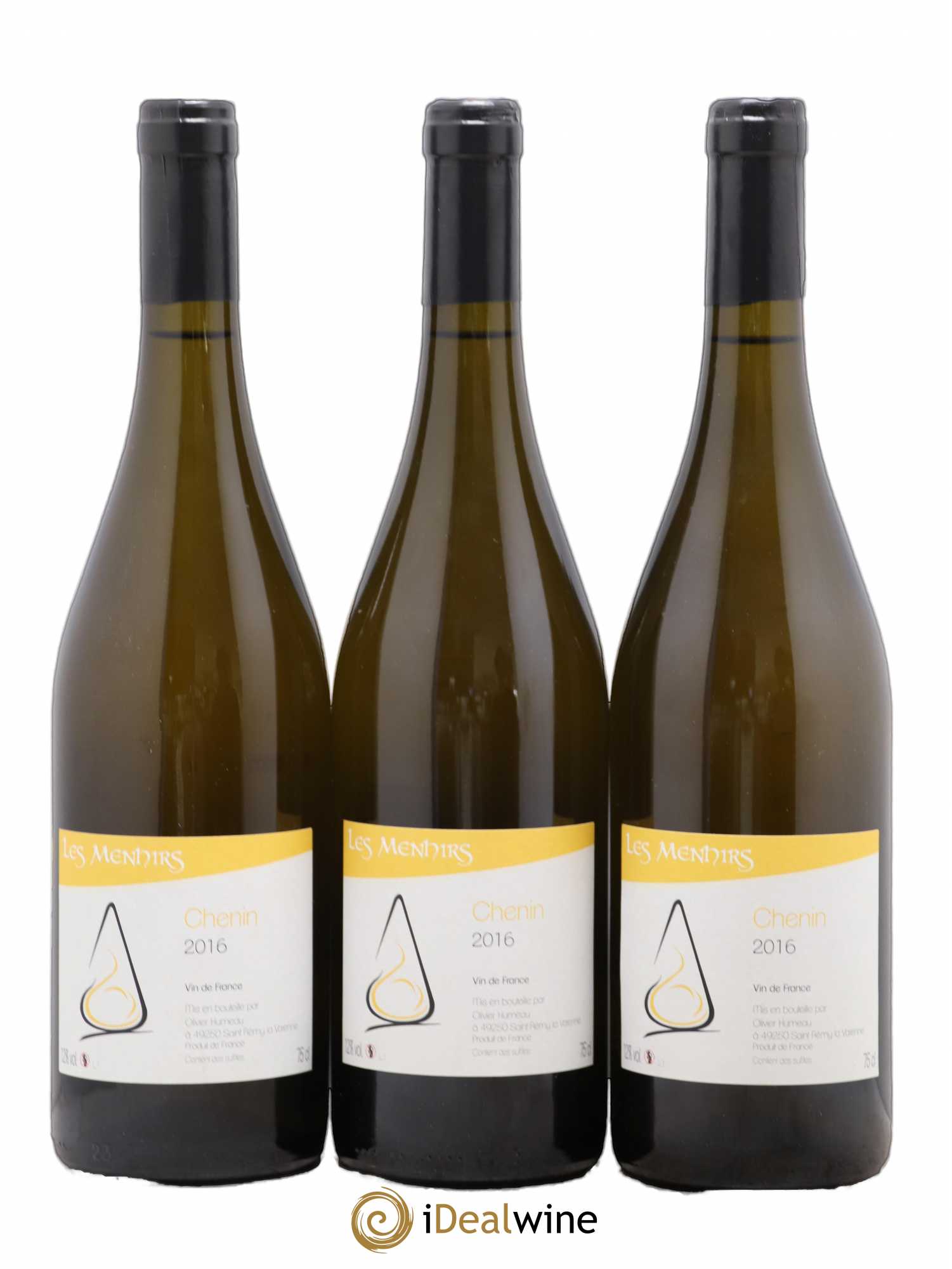 Vin de France Chenin Domaine Les Menhirs Olivier Humeau 2016 - Posten von 3 Flaschen - 0
