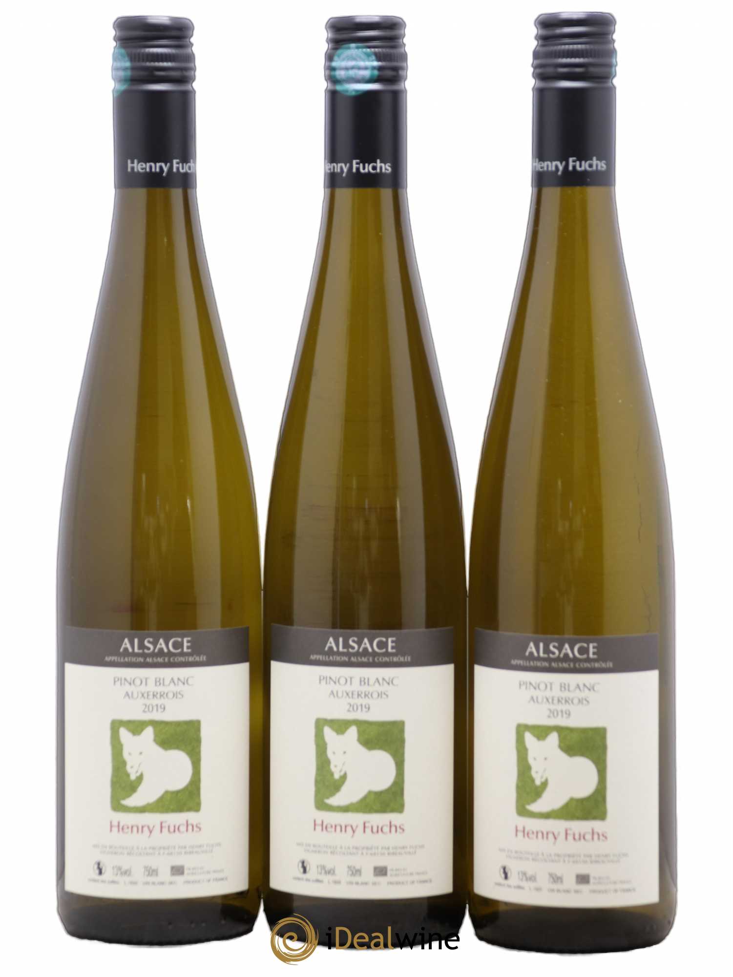 Alsace Pinot Blanc Auxerrois Henry Fuchs (sans prix de réserve) (sans prix de réserve) 2019 - Posten von 3 Flaschen - 0
