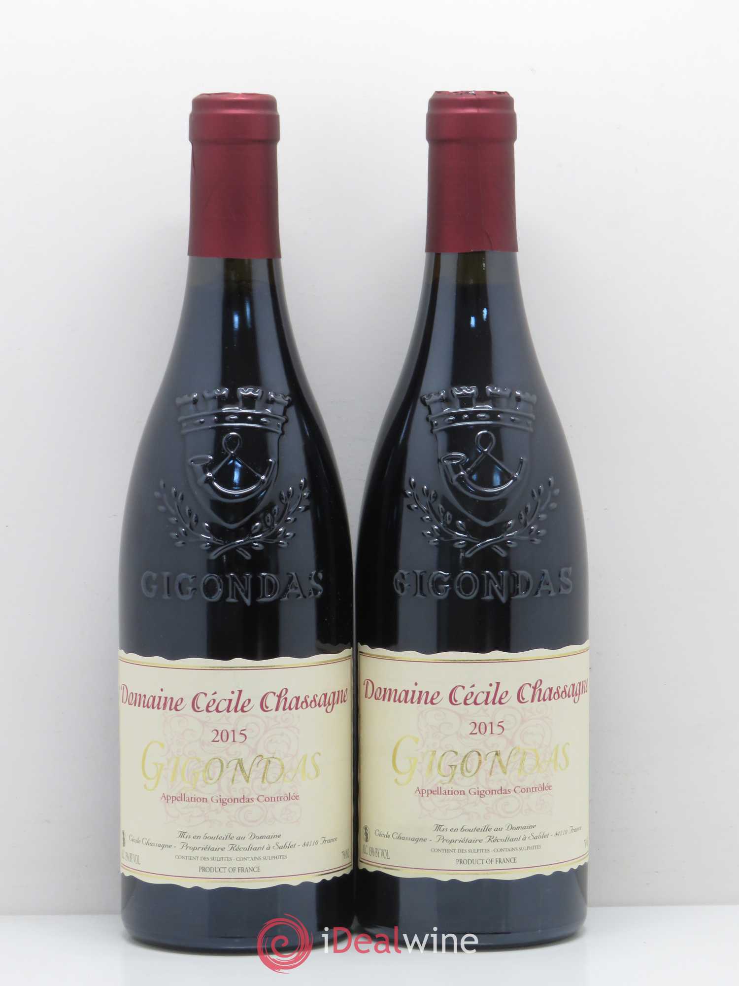 Gigondas Cécile Chassagne 2015 - Posten von 2 Flaschen - 0