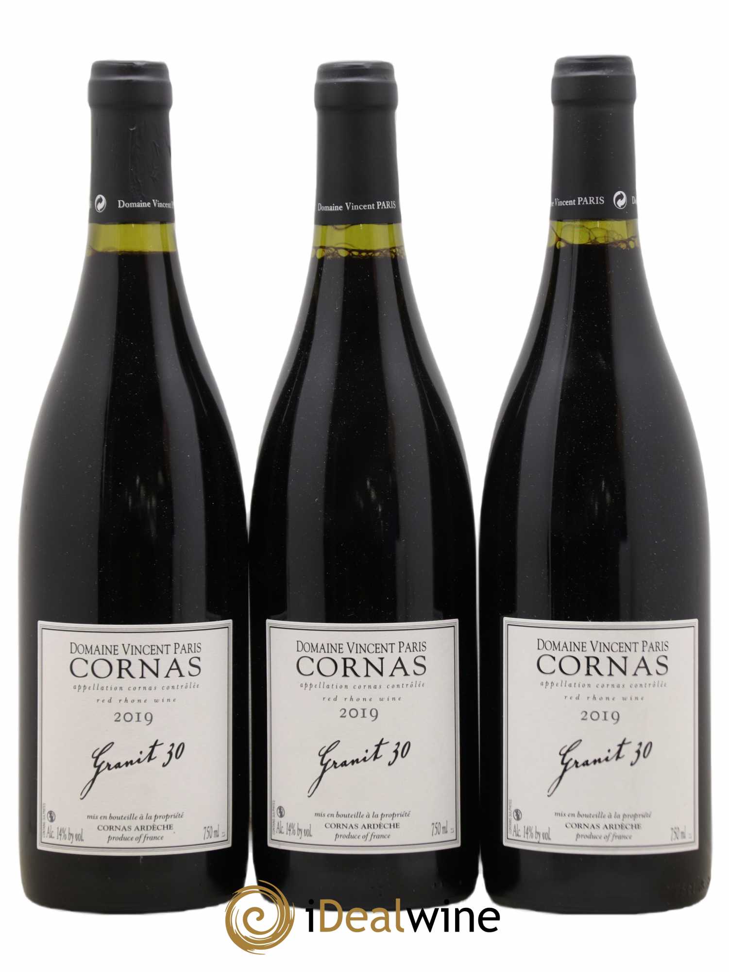 Cornas Granit 30 Vincent Paris 2019 - Lot de 3 bouteilles - 0