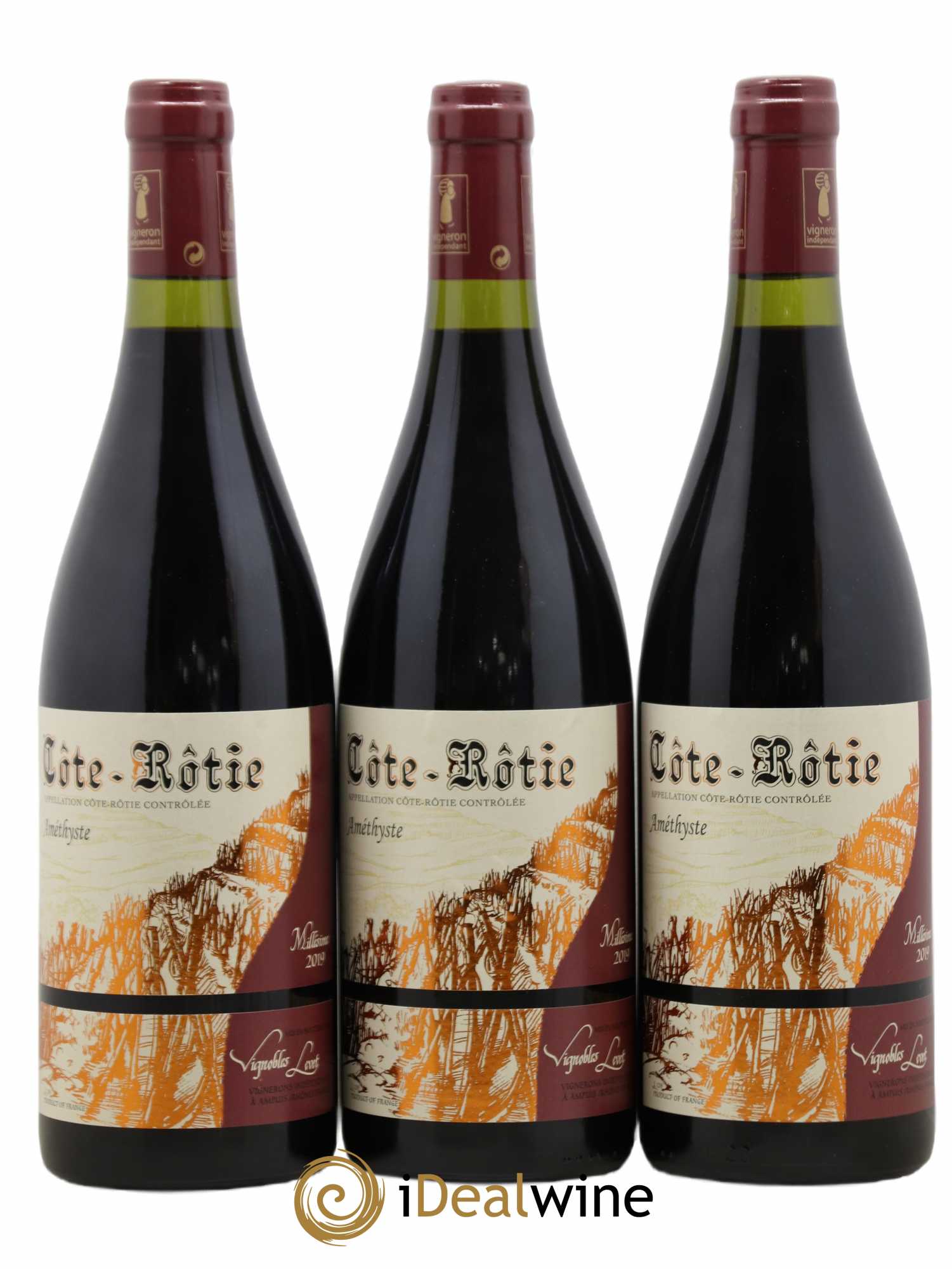 Côte-Rôtie Améthyste Vignobles Levet 2019 - Lot de 3 bouteilles - 0