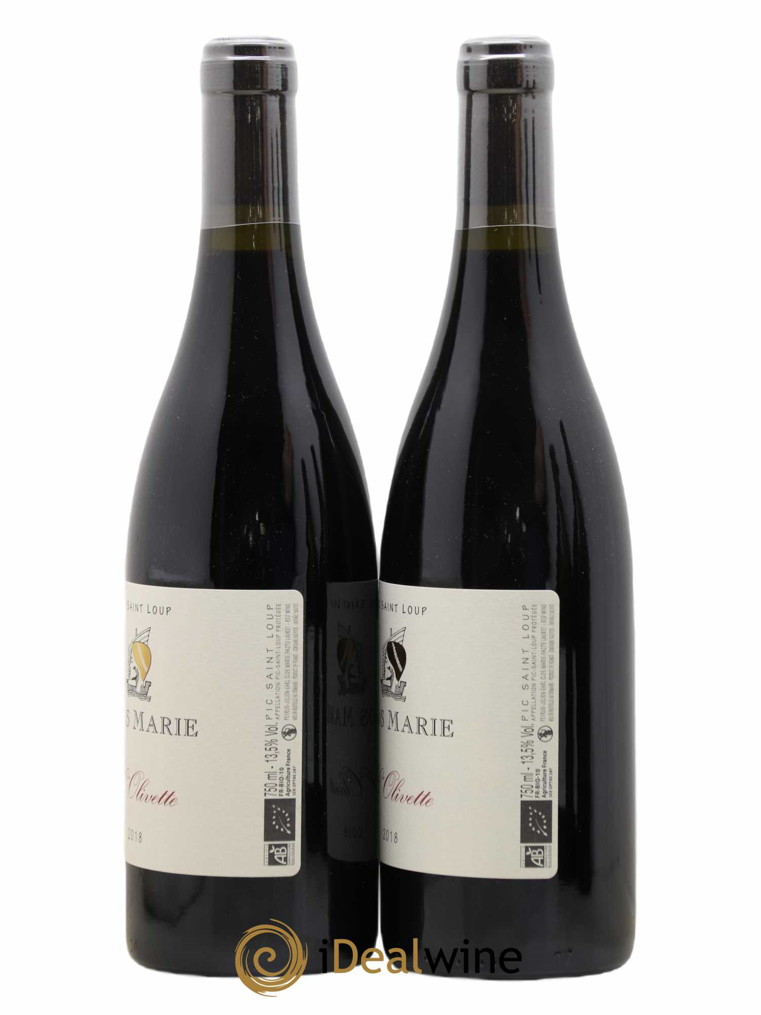 Pic Saint-Loup Clos Marie Olivette Christophe Peyrus et Françoise Julien 2018 - Lot de 2 bouteilles - 1