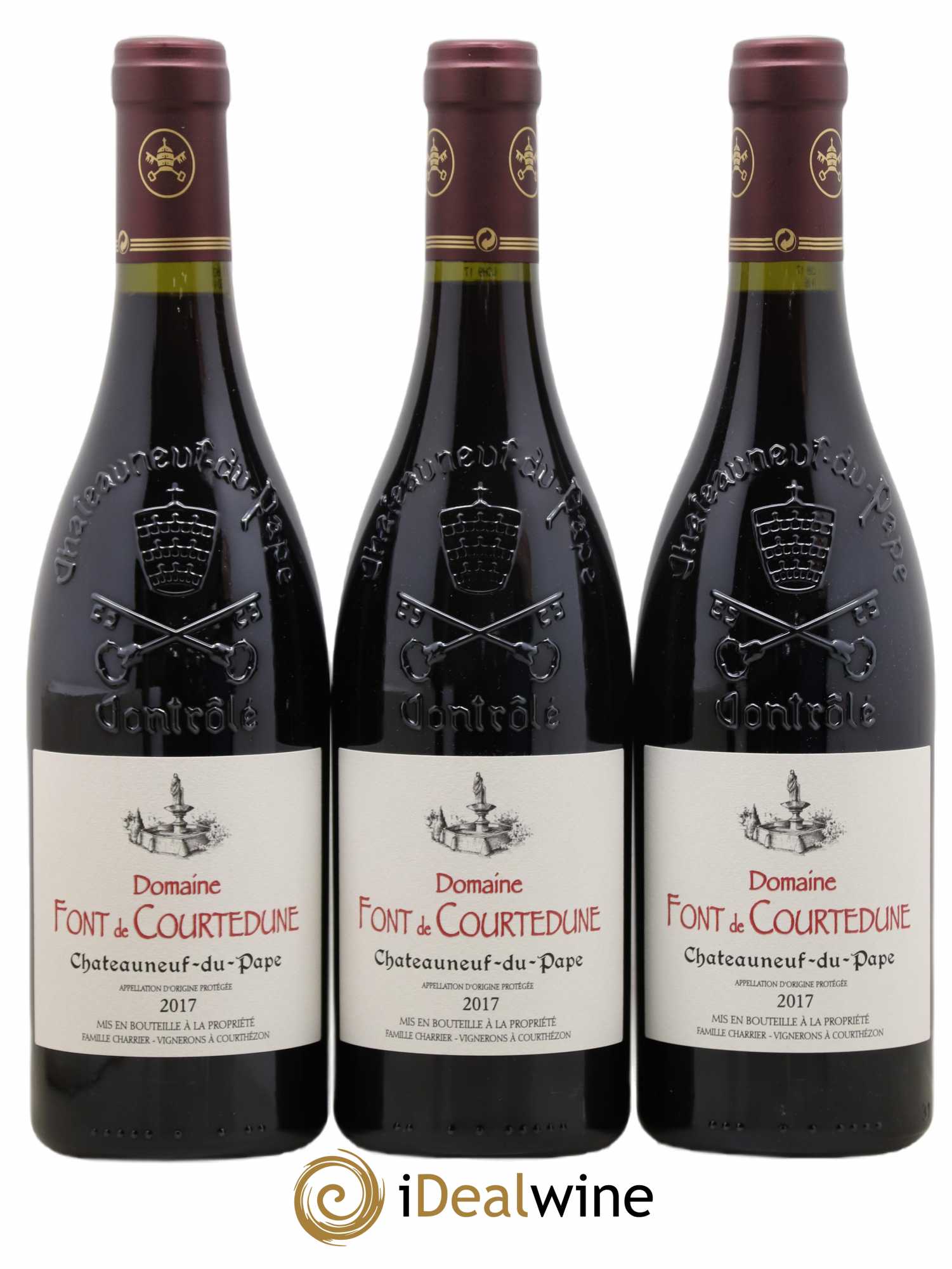 Châteauneuf-du-Pape Font De Courtedune 2017 - Lot de 3 bouteilles - 0