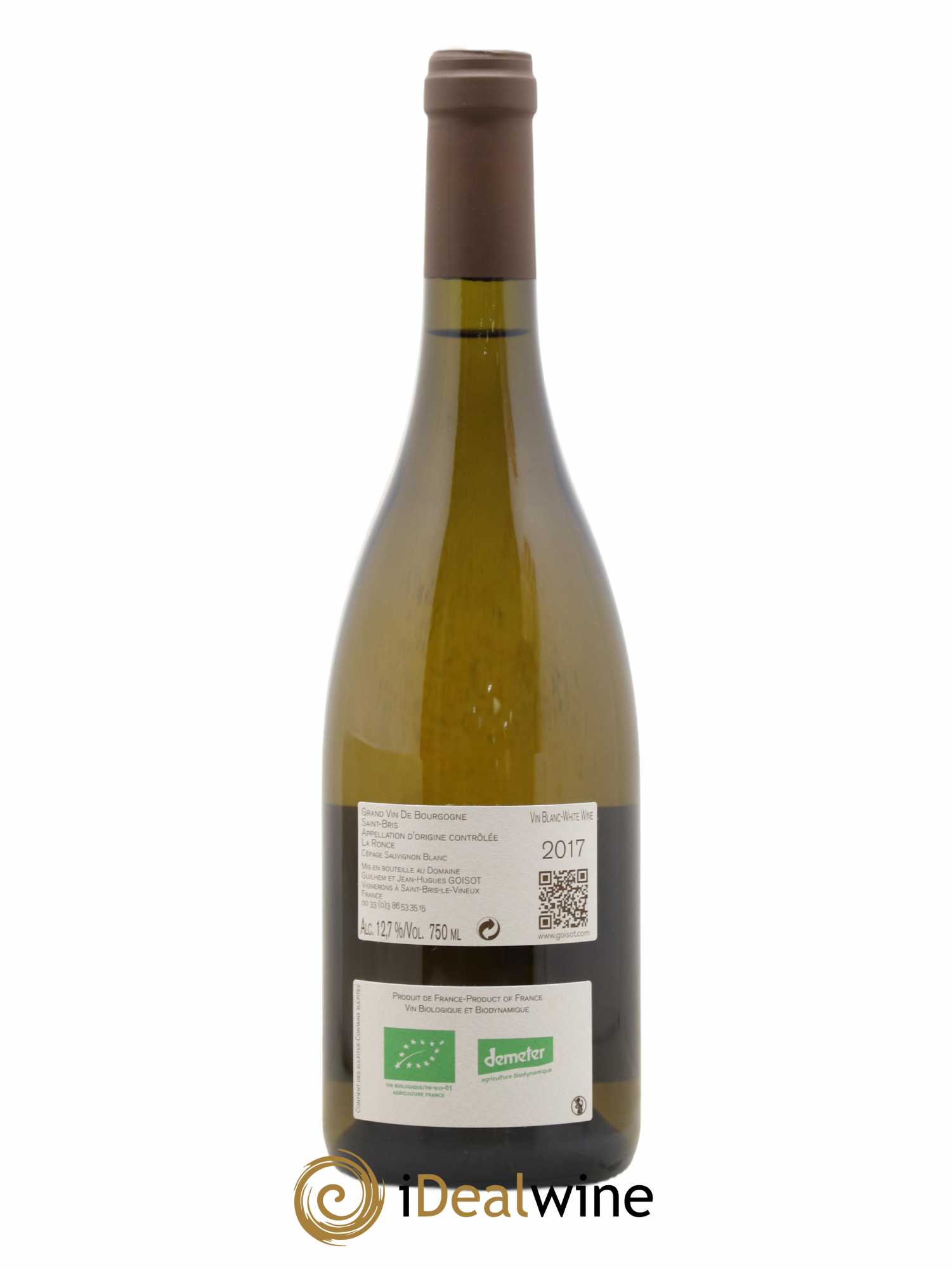 Bourgogne Saint Bris La Ronce Goisot 2017 - Lot de 1 bouteille - 1