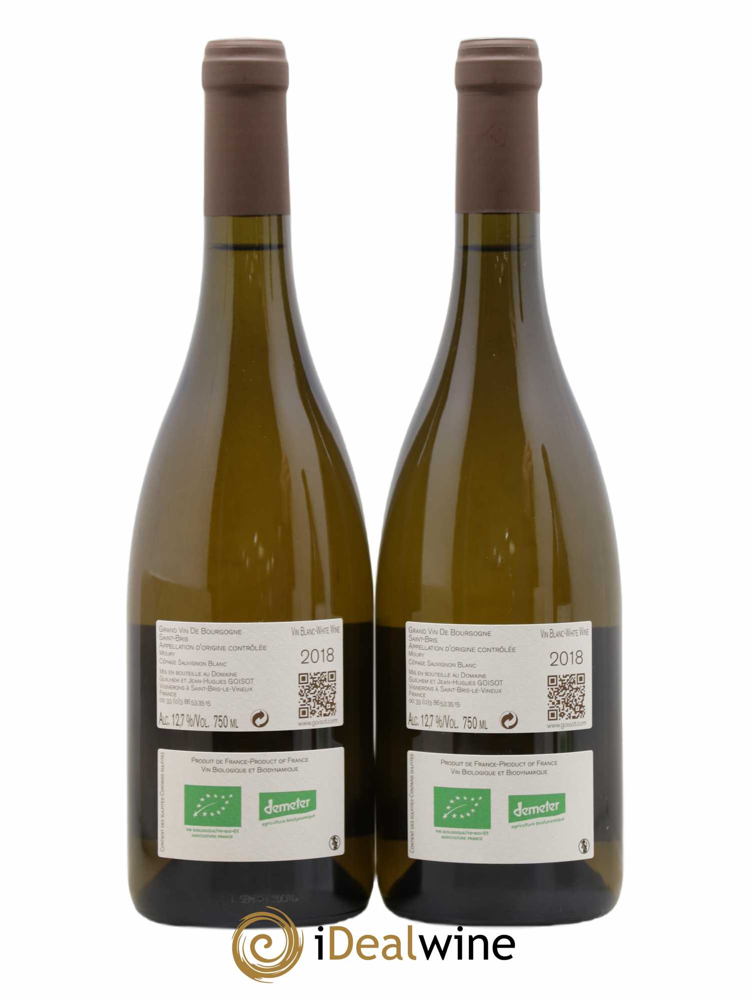 Bourgogne Saint Bris Moury Goisot 2018 - Posten von 2 Flaschen - 1