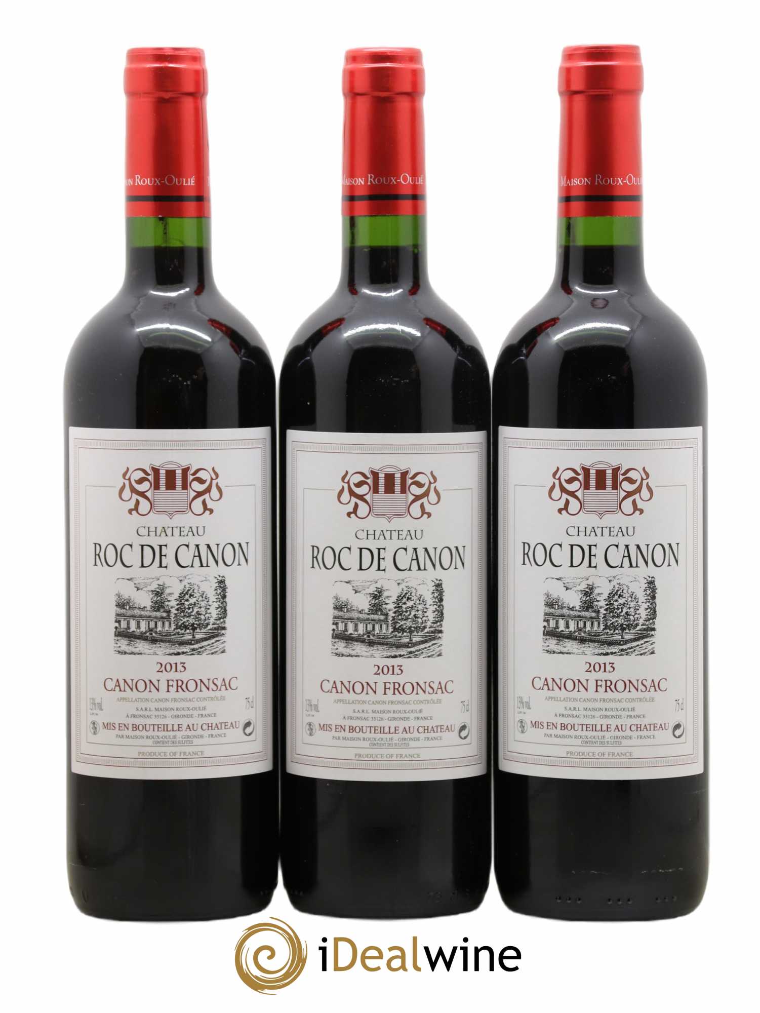 Canon-Fronsac Château Roc De Canon (sans prix de réserve) 2013 - Lot de 3 bouteilles - 0