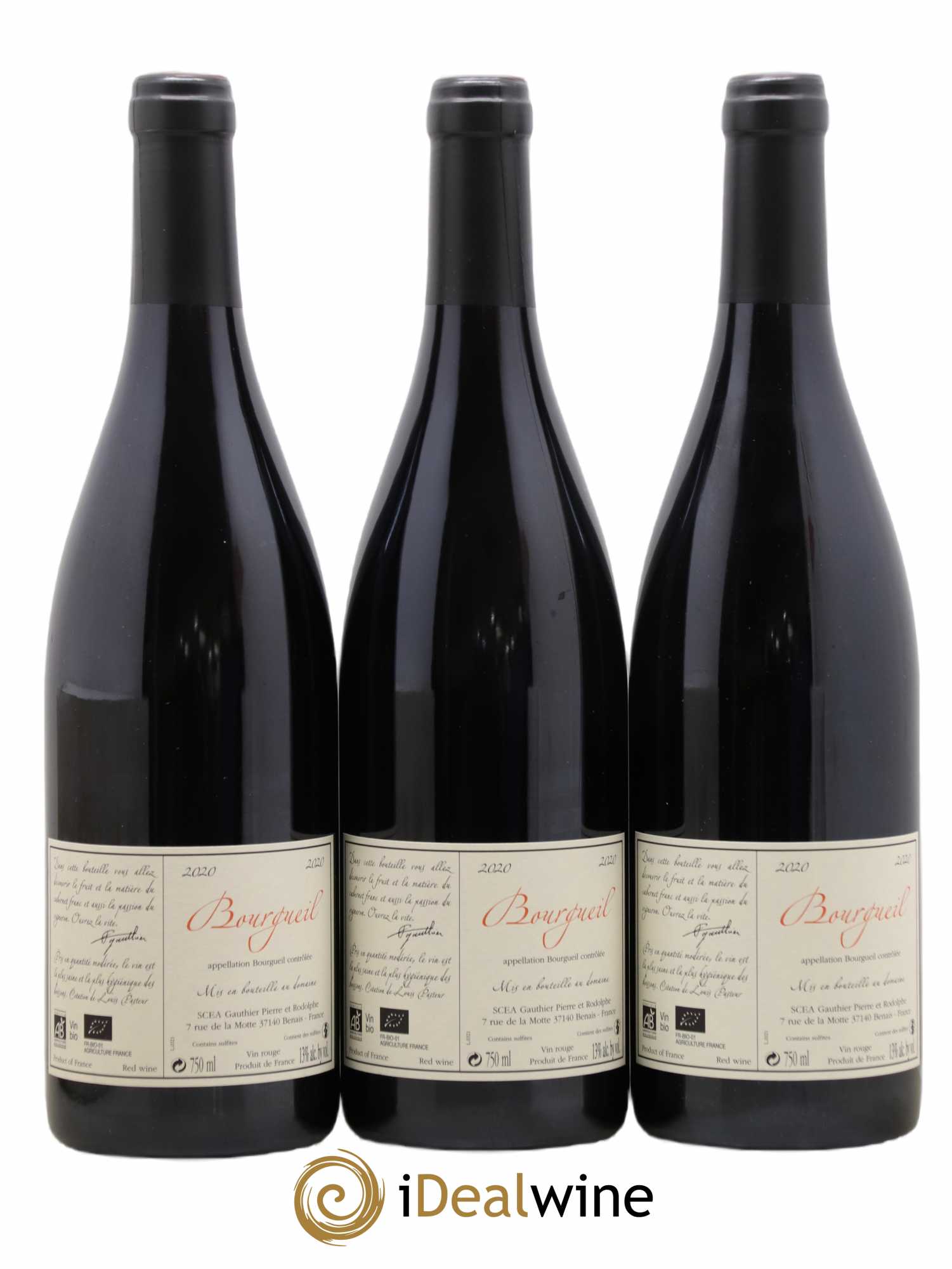 Bourgueil Jour de Soif Domaine du Bel Air  (sans prix de réserve) 2020 - Lot de 3 bouteilles - 1