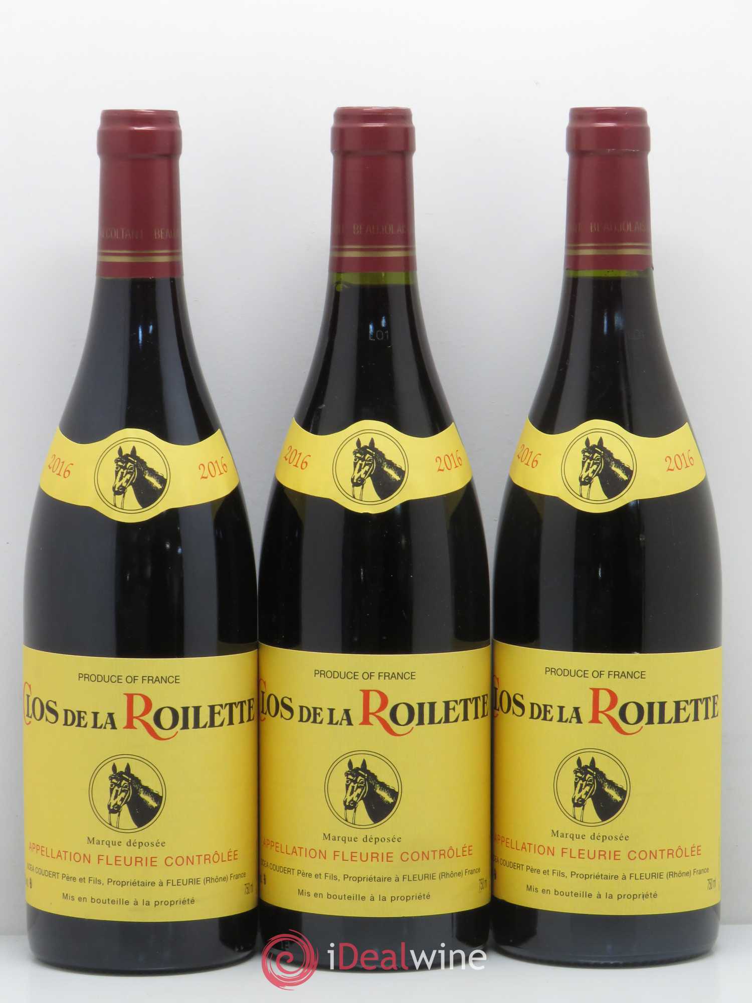 Fleurie Clos de La Roilette (sans prix de réserve) 2016 - Posten von 3 Flaschen - 0