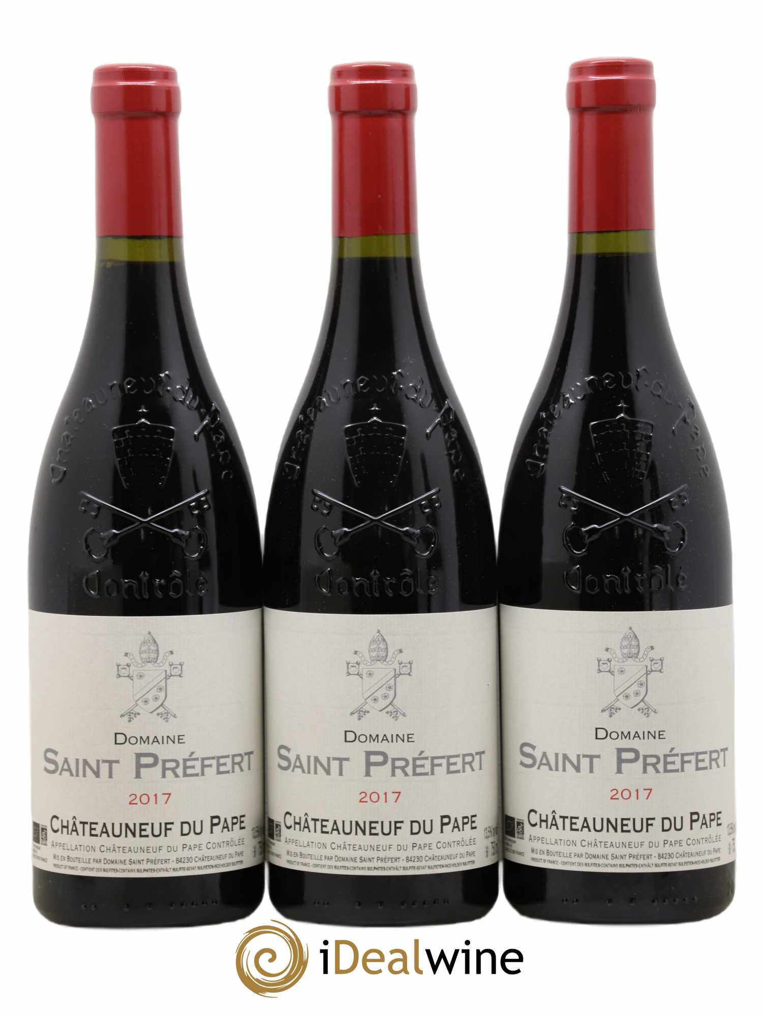 Châteauneuf-du-Pape Domaine Saint-Préfert 2017 - Lot de 3 bouteilles - 0