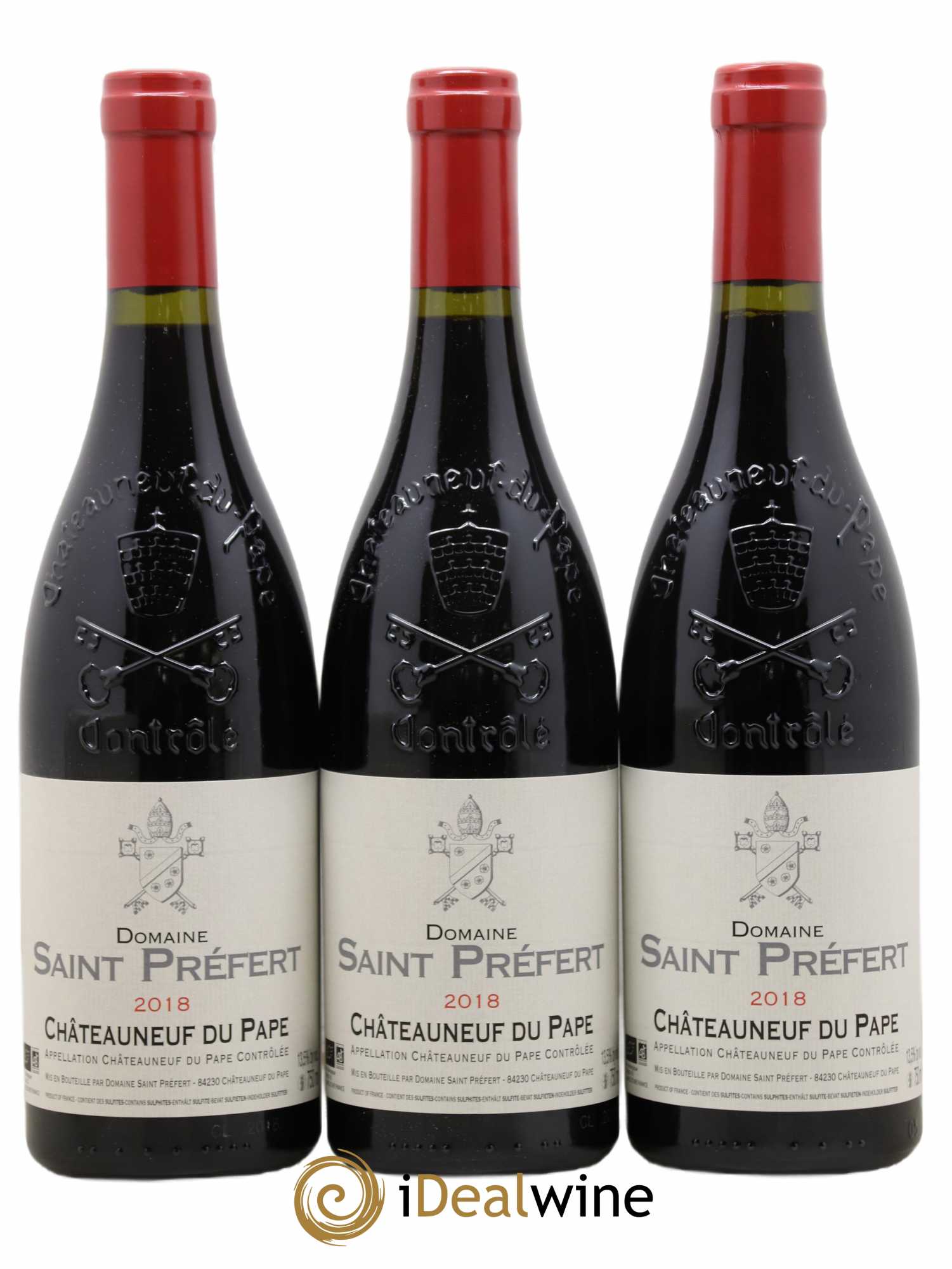 Châteauneuf-du-Pape Domaine Saint-Préfert 2018 - Lot de 3 bouteilles - 0
