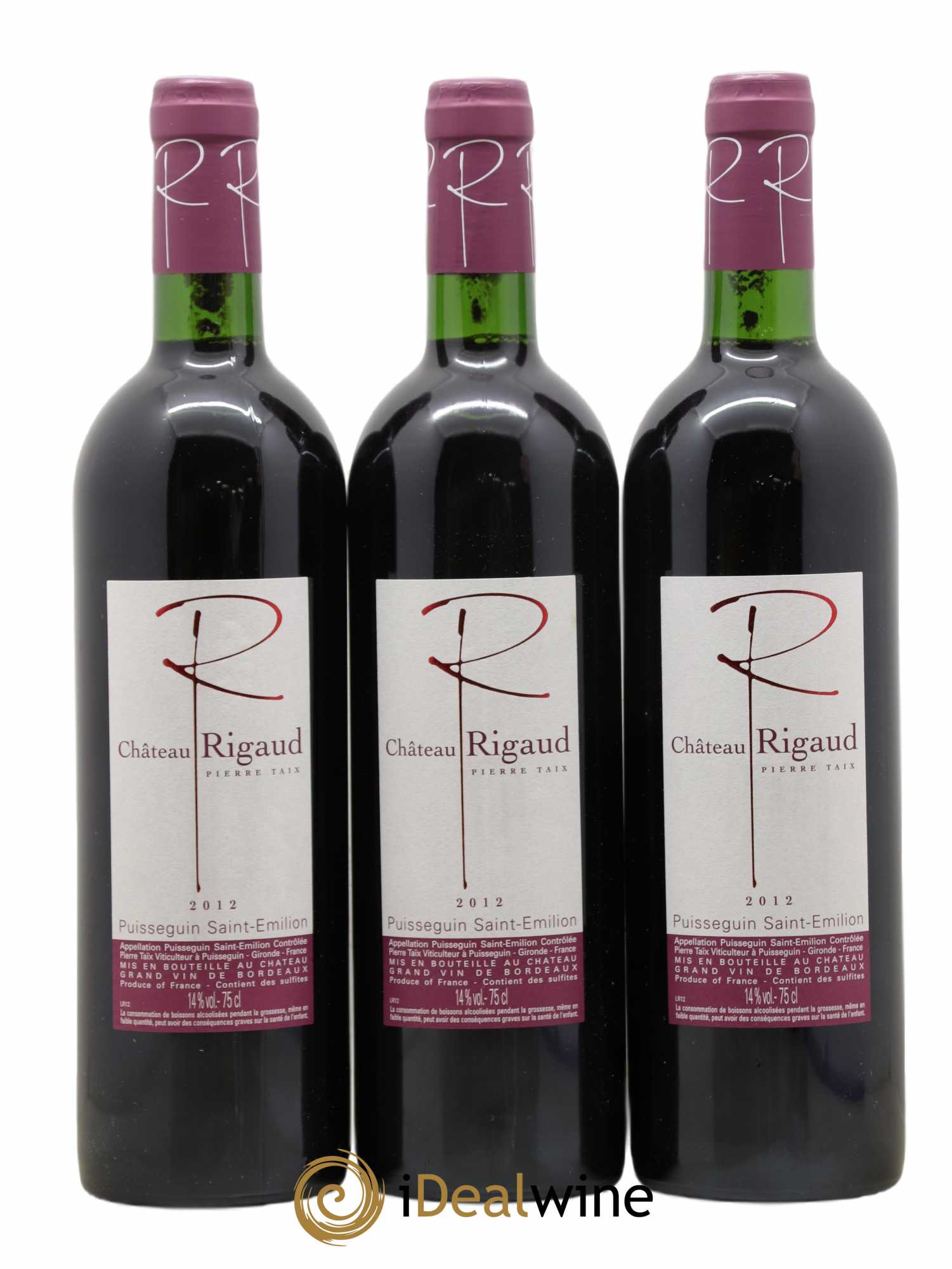 Puisseguin Saint-Émilion Château Rigaud (sans prix de réserve) 2012 - Lot de 6 bouteilles - 2