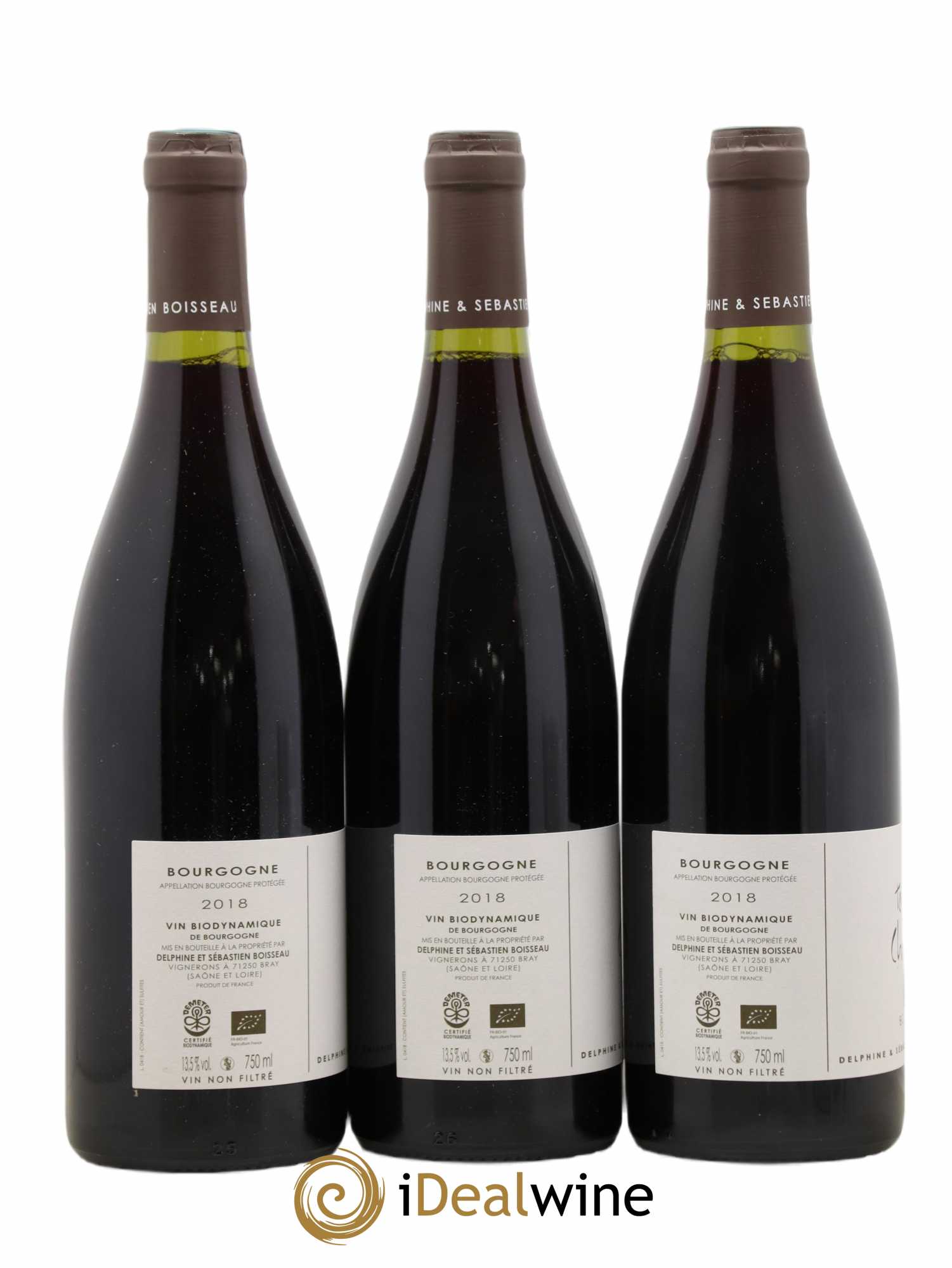 Bourgogne Terres De Chazeux Delphine et Sebastien Boisseau 2018 - Lot de 3 bouteilles - 1