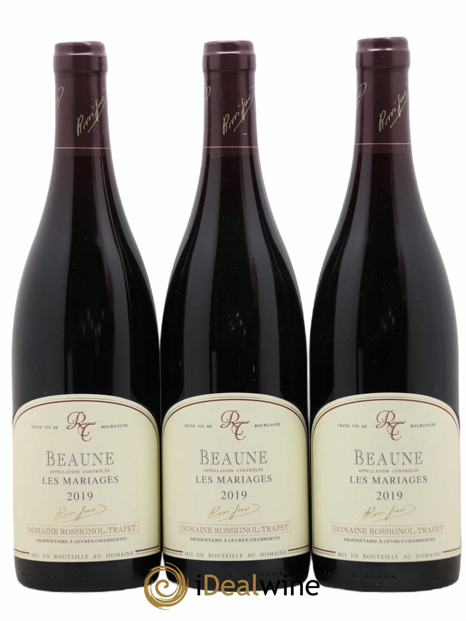 Beaune Les Mariages Rossignol-Trapet (Domaine) 2019 - Lot de 3 bouteilles - 0