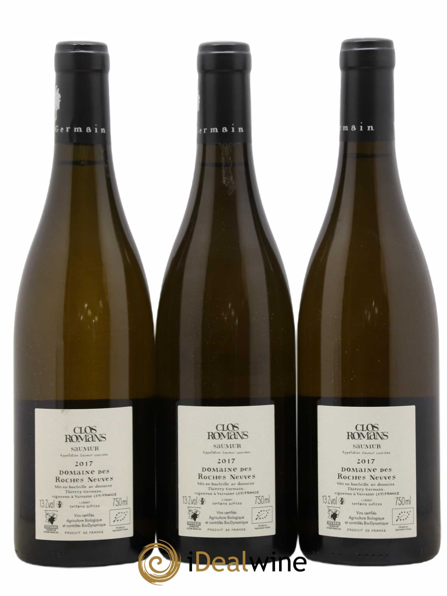 Saumur Clos Romans Domaine des Roches Neuves - Thierry Germain 2017 - Lot de 3 bouteilles - 1