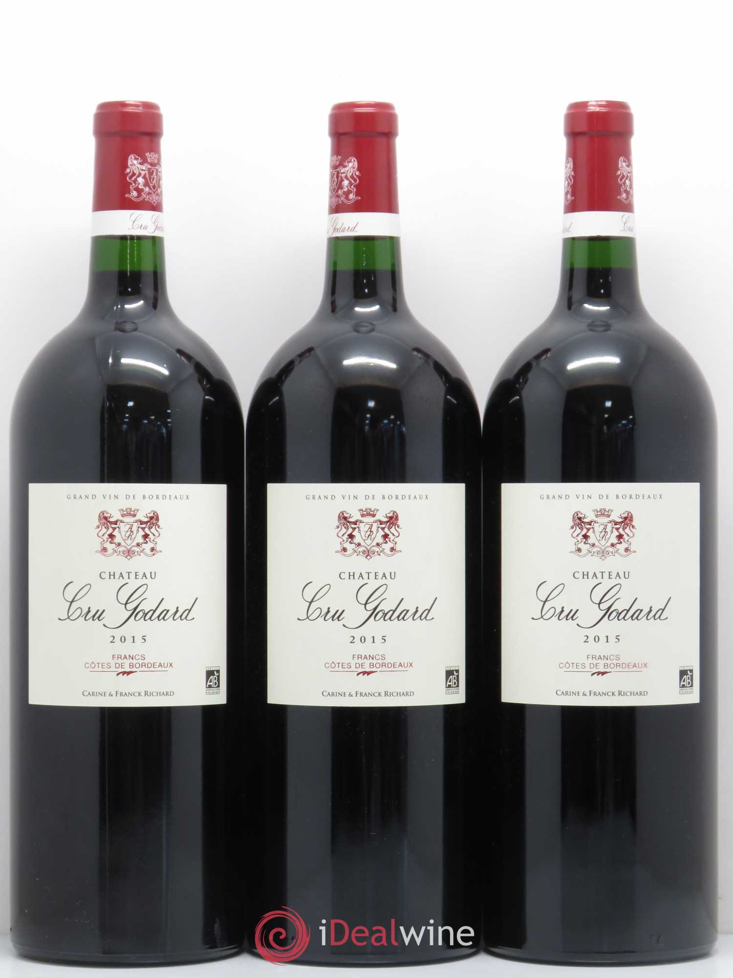 Côtes de Francs Château Cru Godard (sans prix de réserve) 2015 - Posten von 3 Magnum - 0
