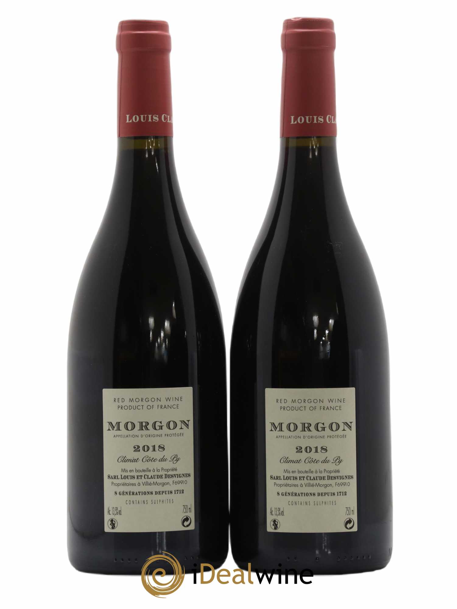 Morgon Côte de Py Javernières Louis-Claude Desvignes 2018 - Lot de 2 bouteilles - 1