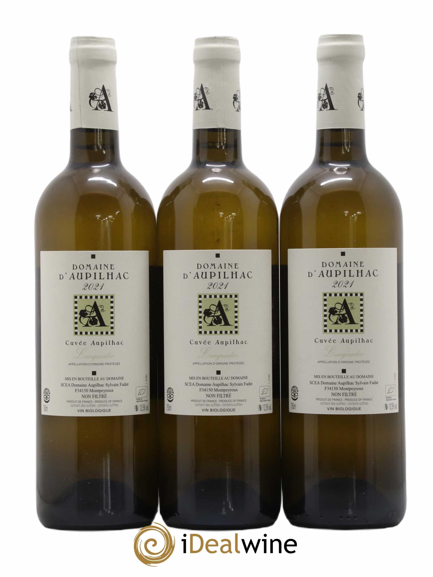 Languedoc Aupilhac (Domaine d') Cuvée Aupilhac Sylvain Fadat (sans prix de réserve) 2021 - Lot de 3 bouteilles - 0
