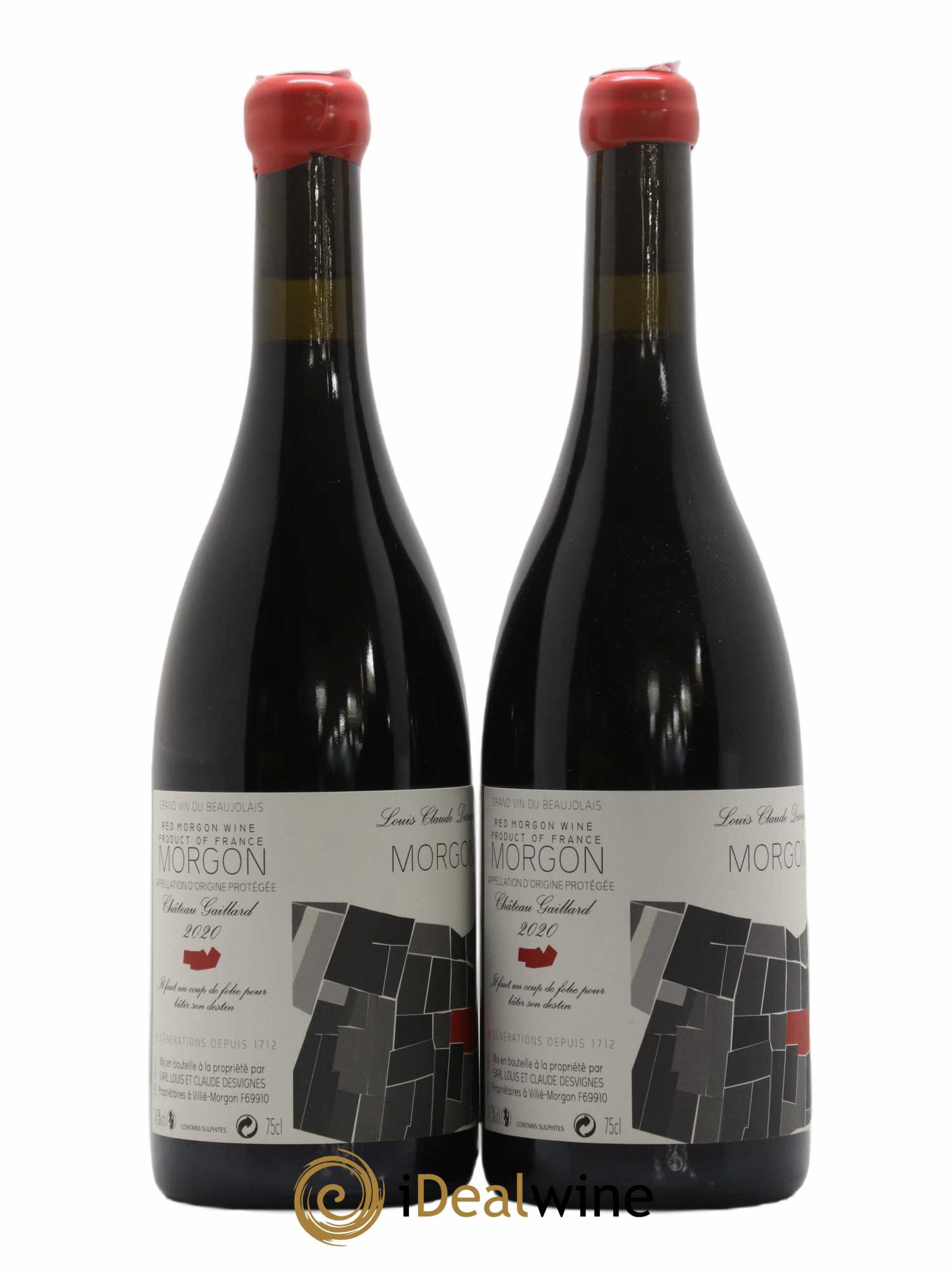 Morgon Château Gaillard Louis-Claude Desvignes (no reserve) 2020 - Lot of 2 bottles - 1