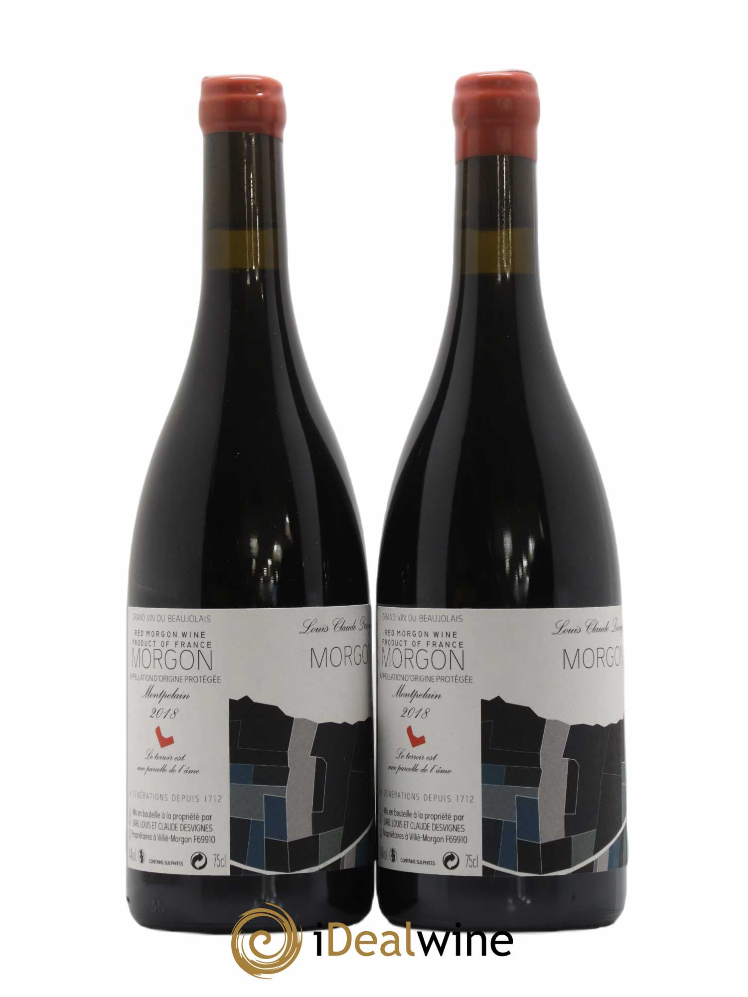 Morgon Montpelain Louis-Claude Desvignes 2018 - Lot de 2 bouteilles - 1