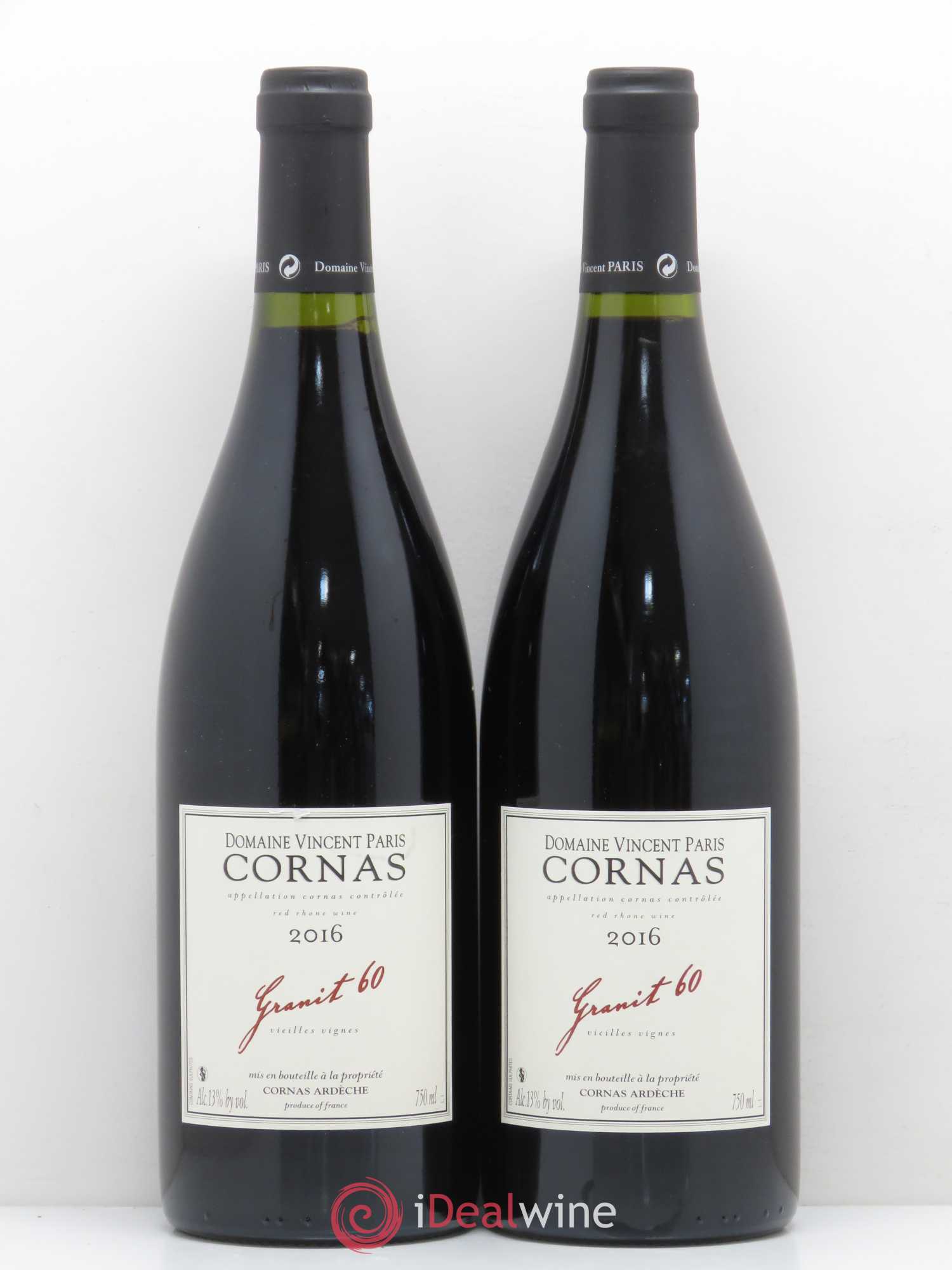 Cornas Granit 60 Vieilles Vignes Vincent Paris 2016 - Lot de 2 bouteilles - 0